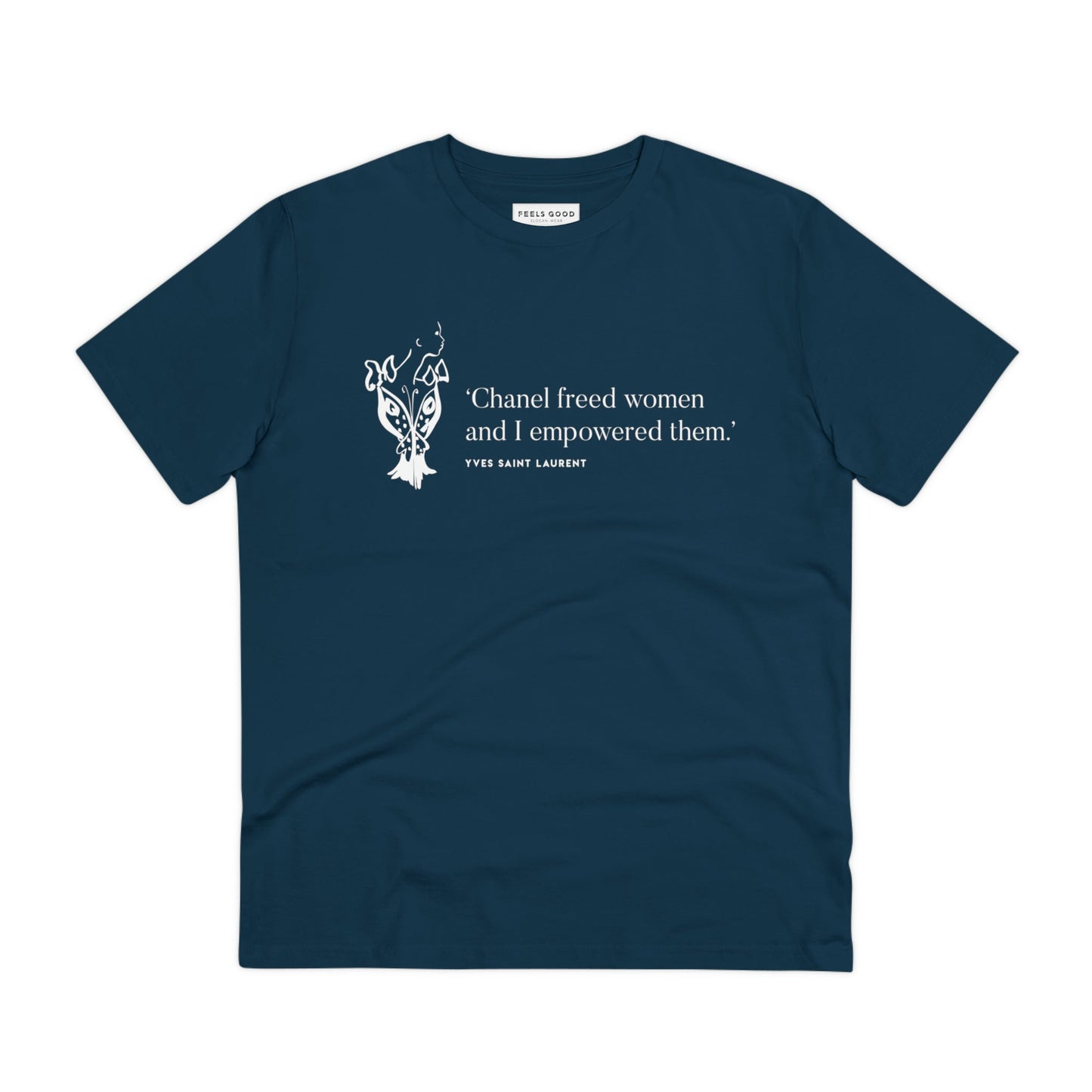 Fashion 'Empowered' Saint Laurent organic cotton T-shirt – for lovers of mens Dior t shirt styles.