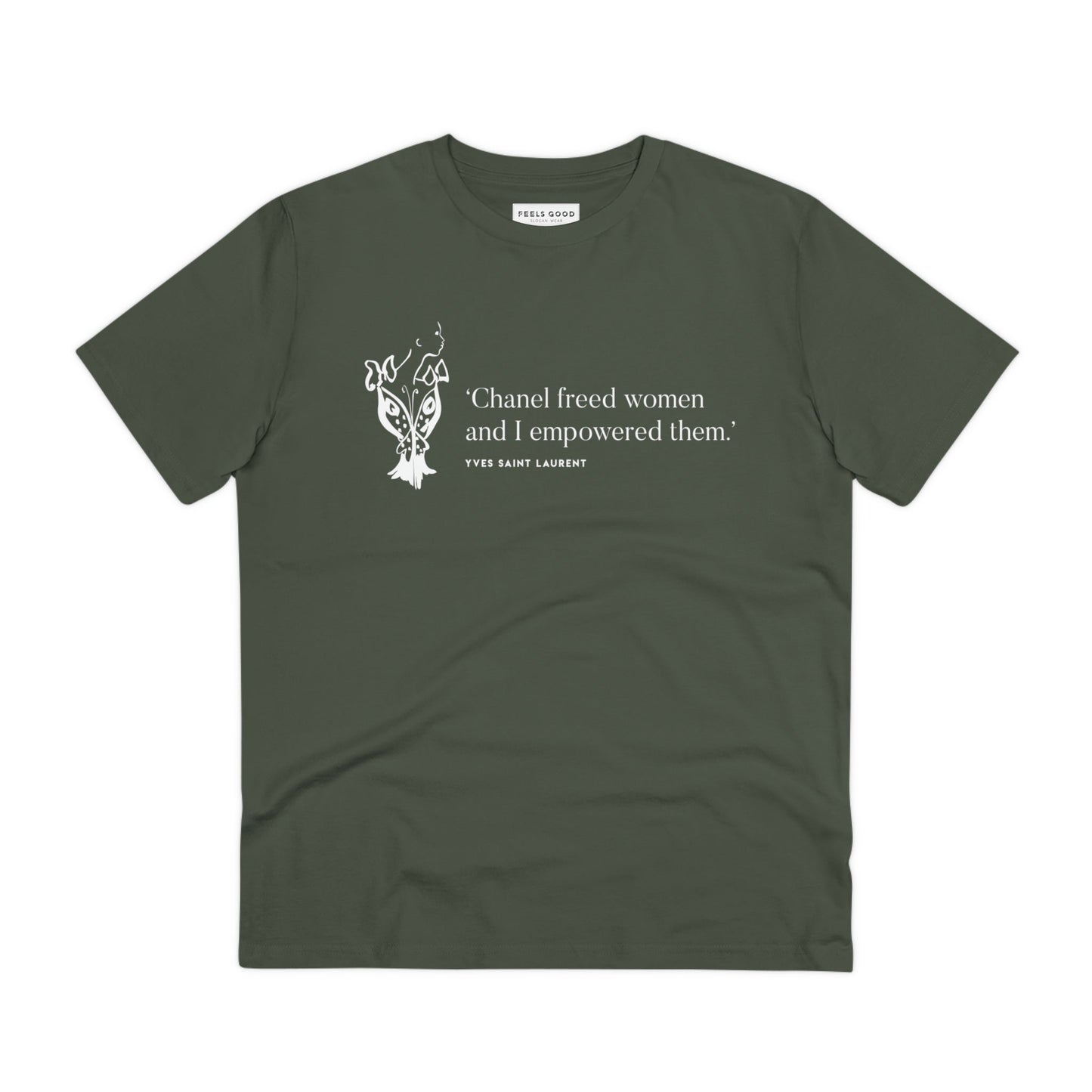 Feel powerful in the fashion 'Empowered' Saint Laurent organic cotton T-shirt – inspire your style!
