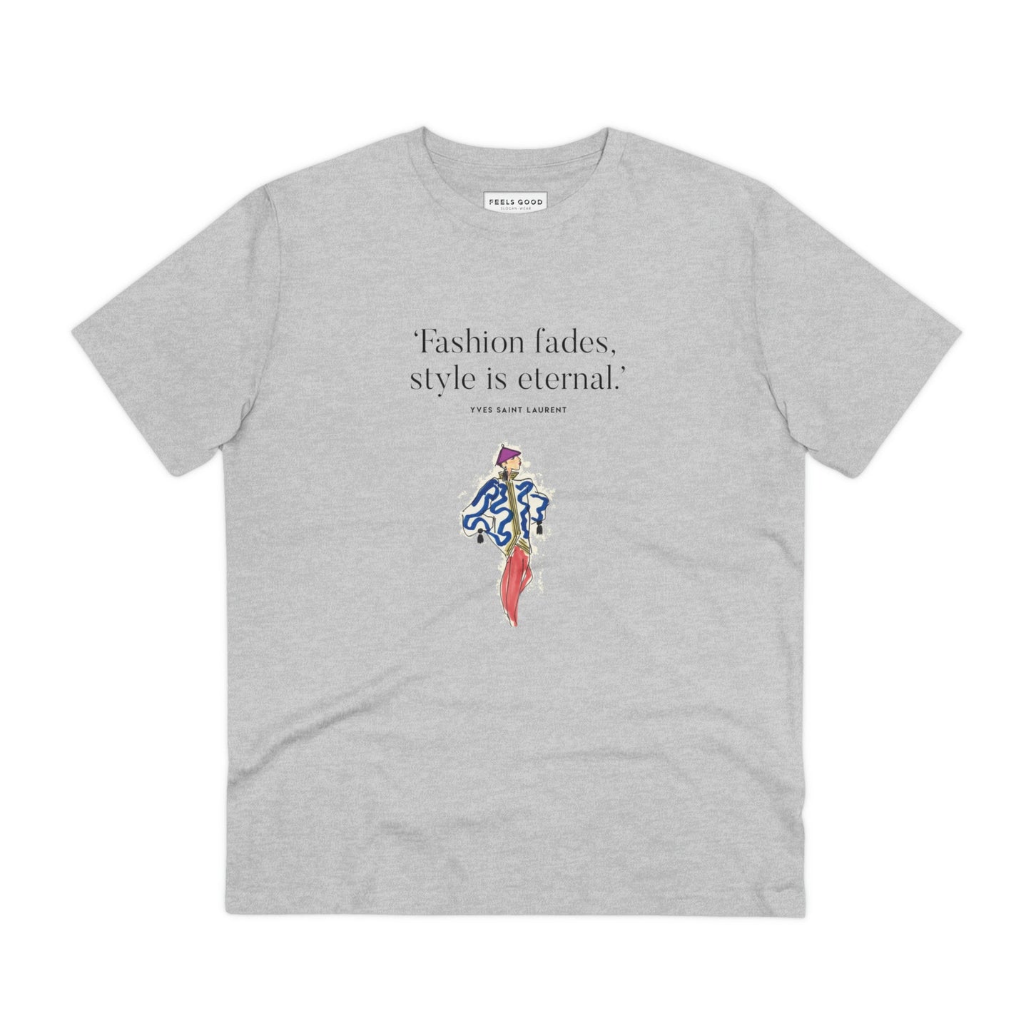 Style meets comfort in 'fashion 'Eternal Style' Saint Laurent organic cotton T-shirt. Dior T-shirt vibes!