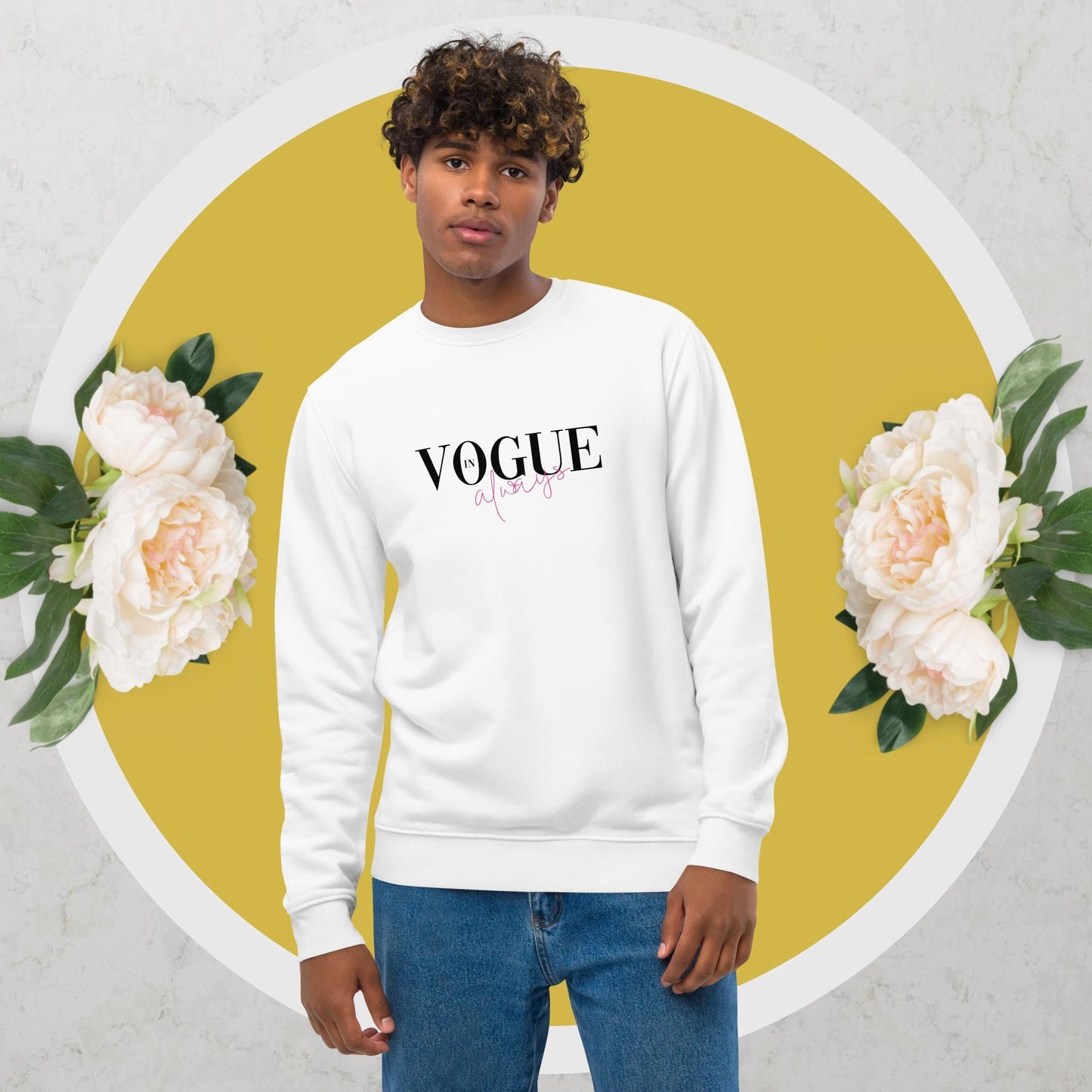 "In Vogue" Sweatshirt - Embrace Harry Styles-inspired fashion for a unique style.