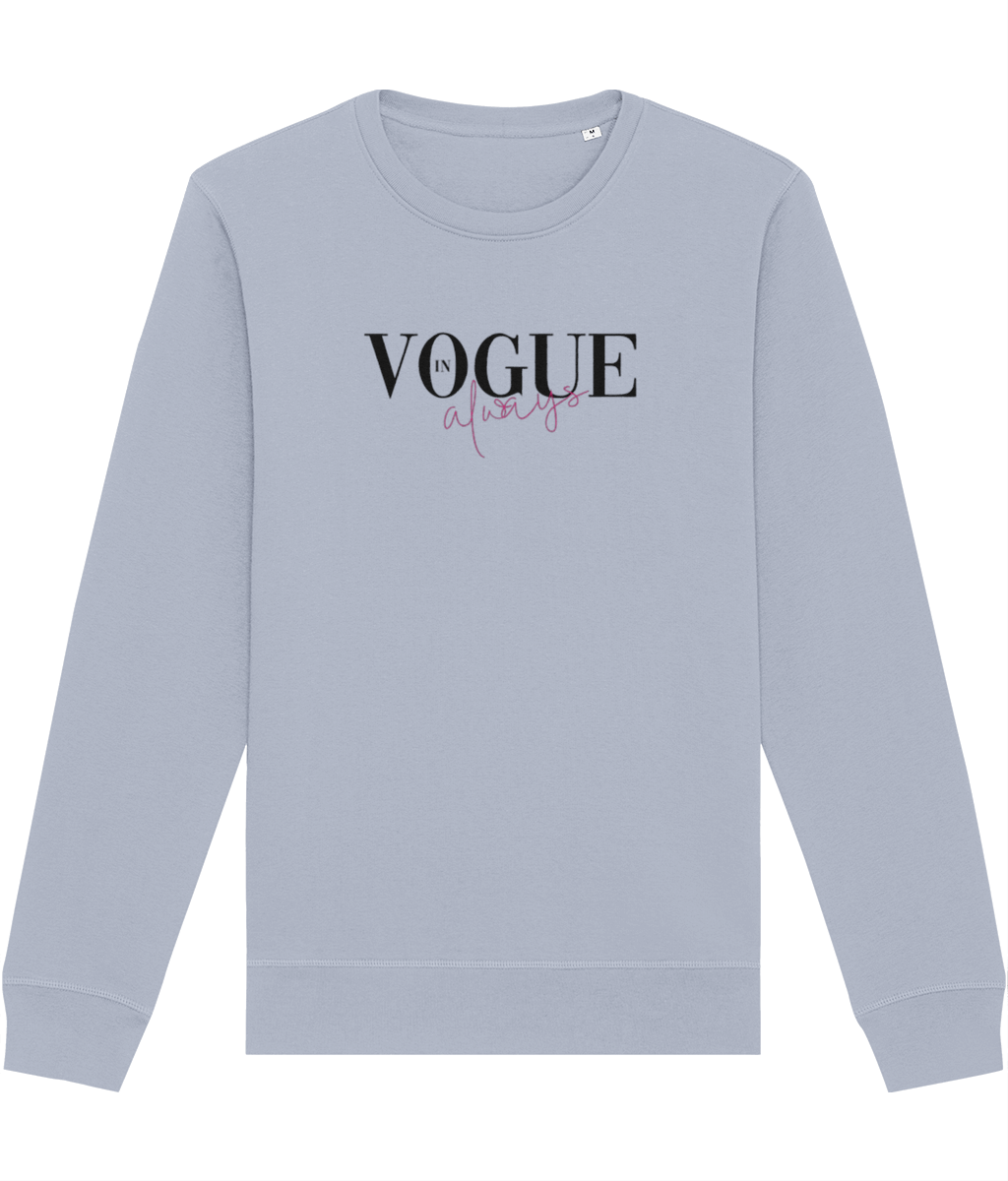 Find your spiritual side with the "In Vogue" Sweatshirt in organic cotton.