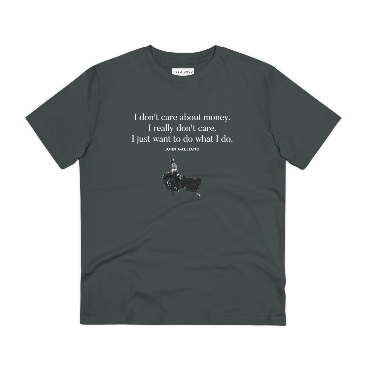 Fashion 'One Vision' Galliano Organic Cotton T-shirt - Famous Quote Tee