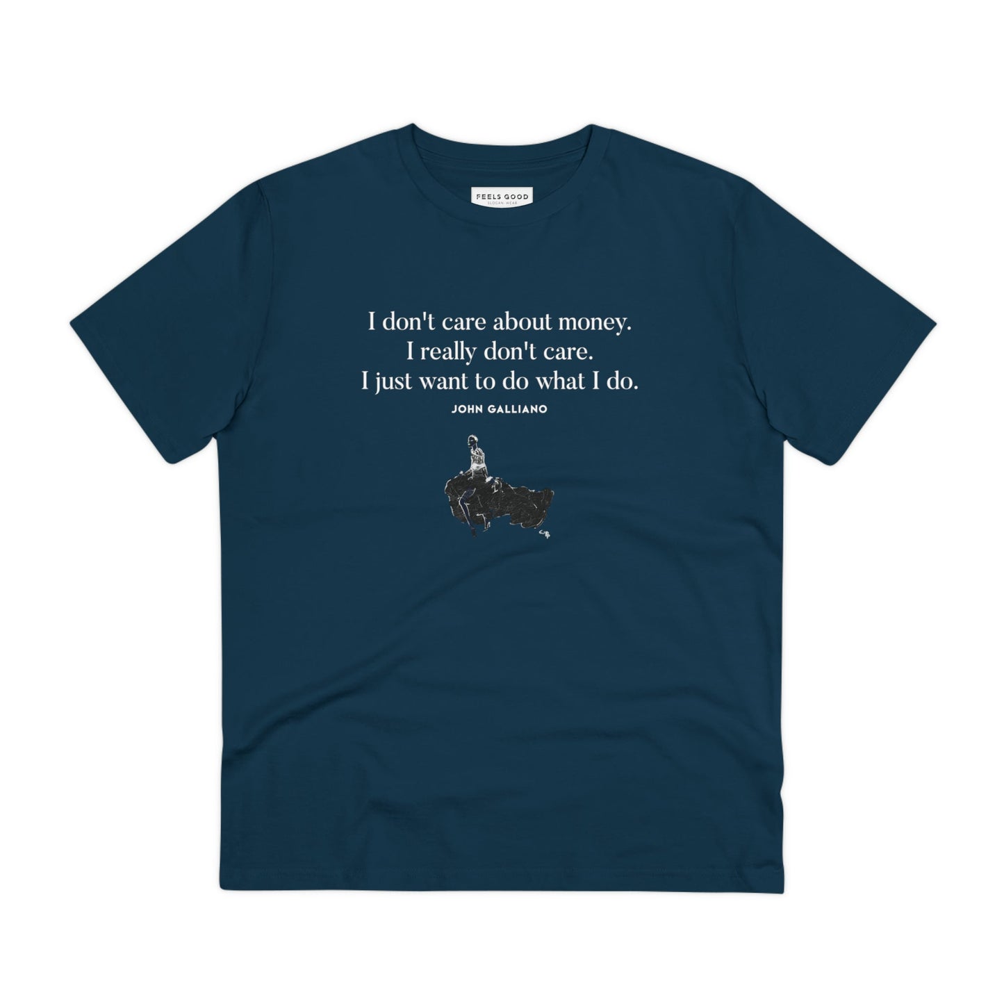 Fashion 'One Vision' Galliano Organic Cotton T-shirt - Famous Quote Tee