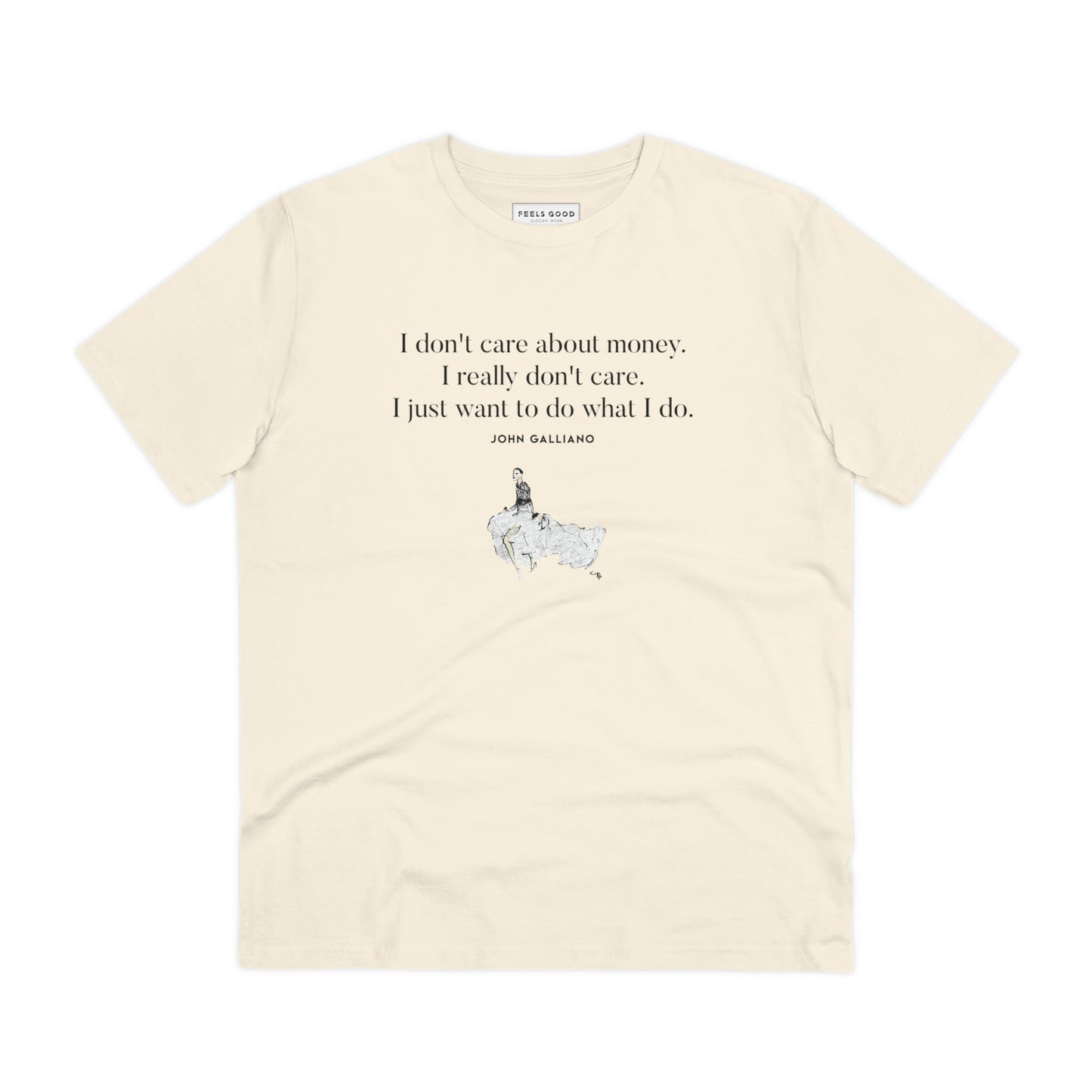 Motivational 'One Vision' Galliano Organic Cotton T-shirt for everyday wear