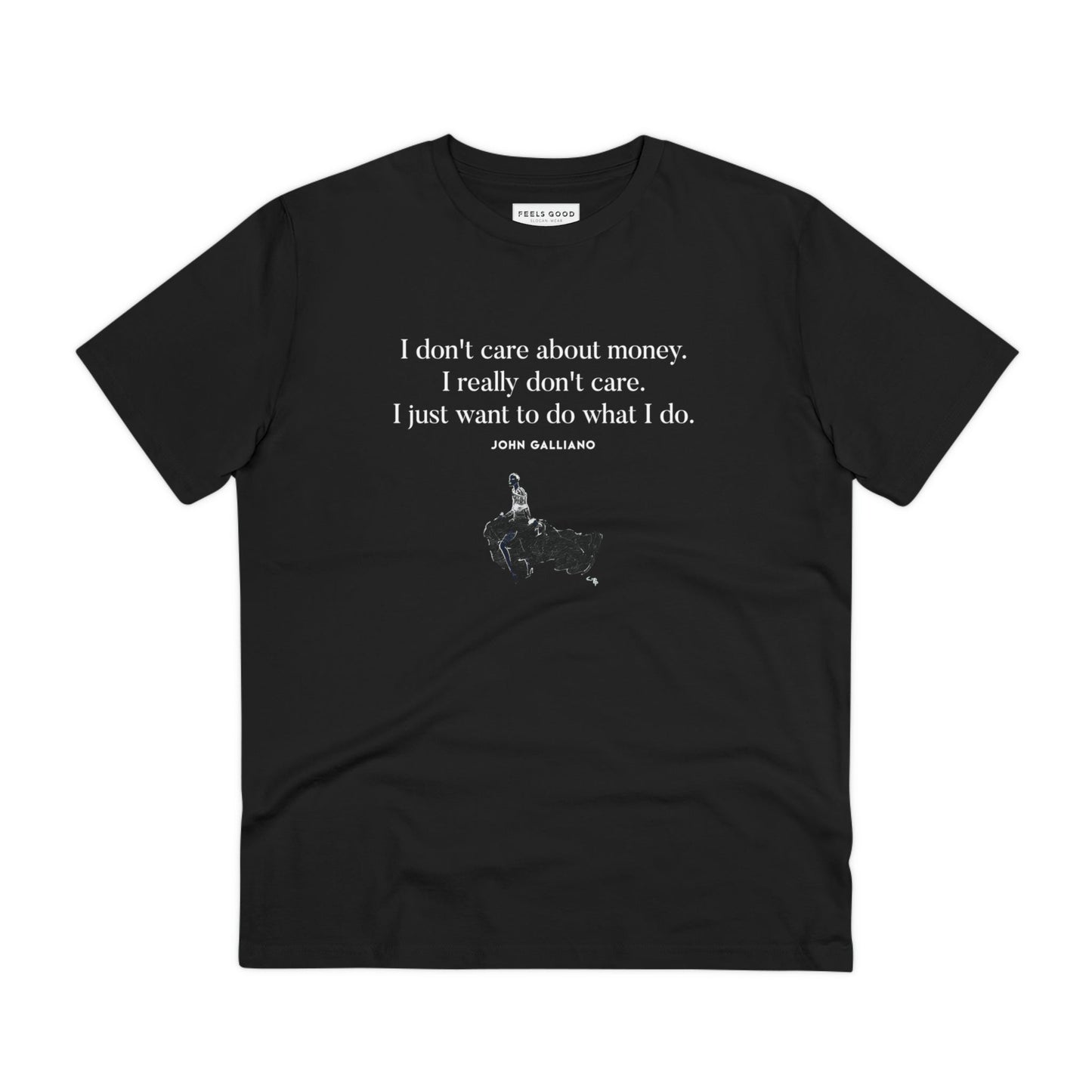 Fashion 'One Vision' Galliano Organic Cotton T-shirt - Famous Quote Tee