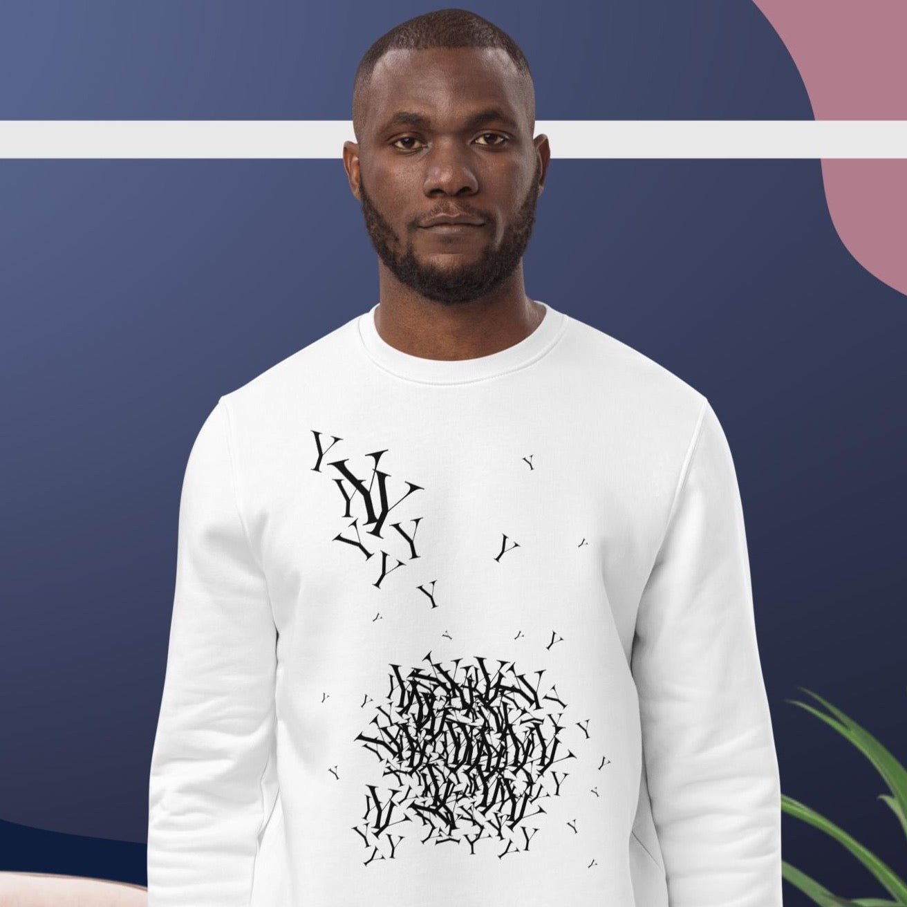 Fashion 'Y' Yohji Organic Cotton Sweatshirt with uplifting vibe and mindful fashion energy