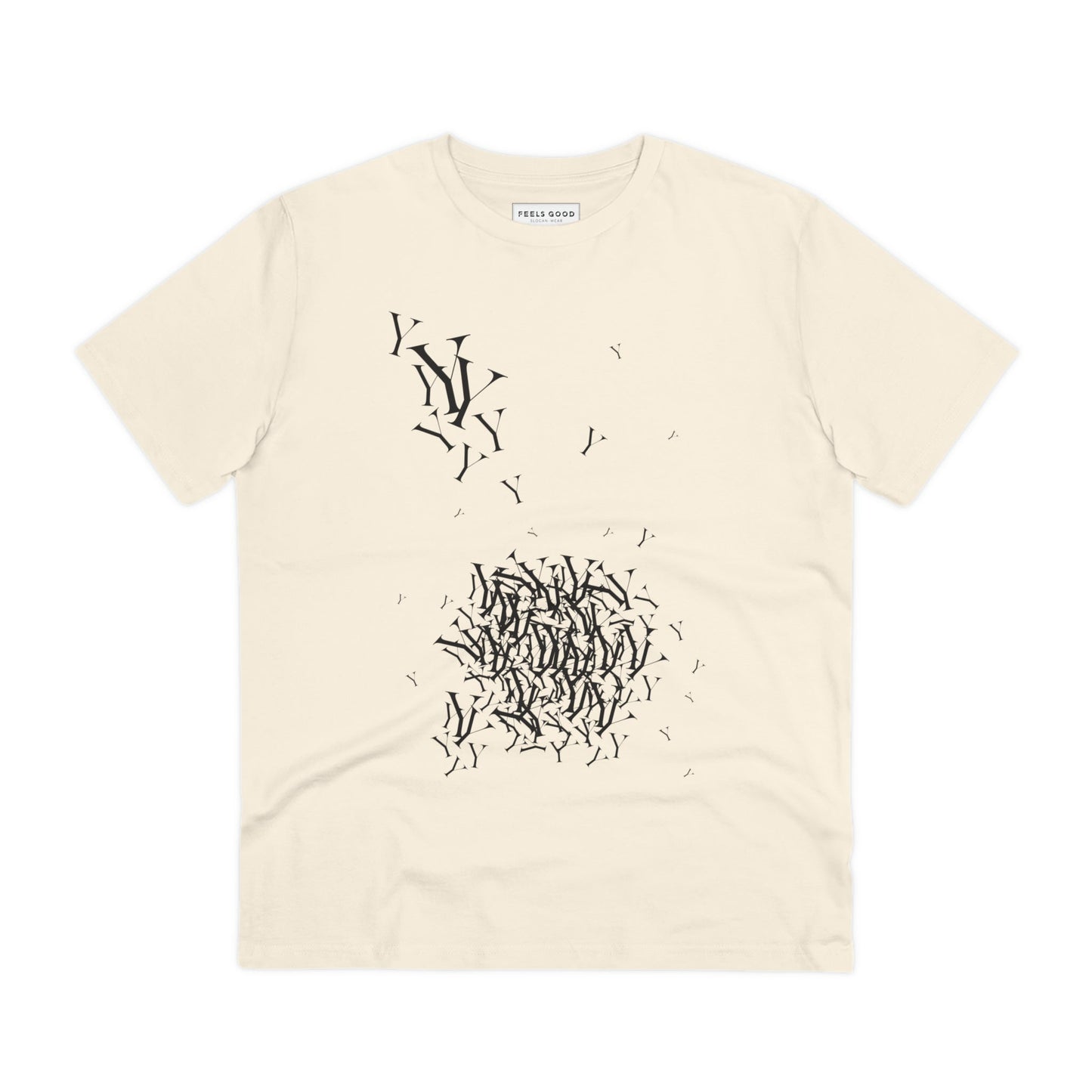 Positive thinking day tee: 'Y' Yohji fashion cotton.