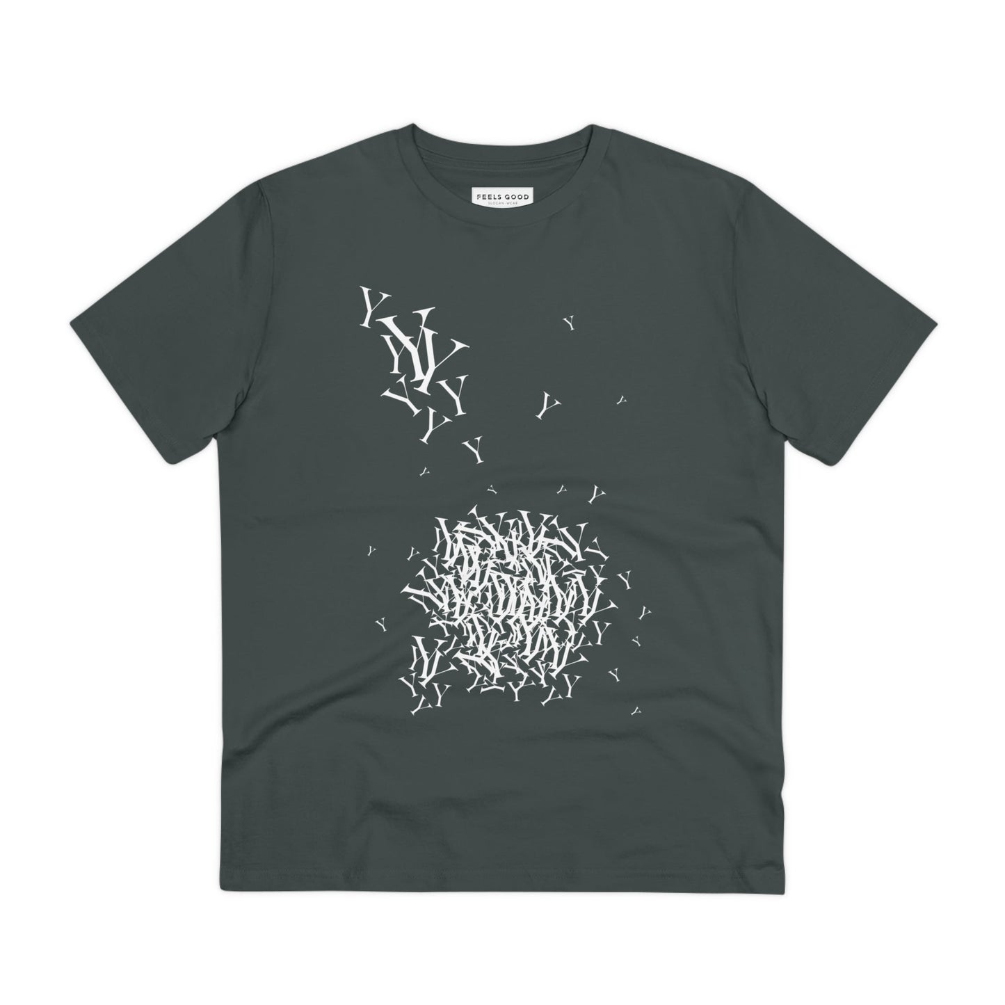 Yohji fashion-inspired organic cotton tee with creative twist.
