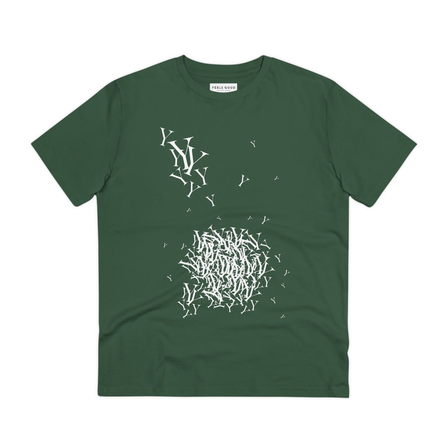 Bold and playful Fashion 'Y' Yohji organic cotton tee for expressive style.