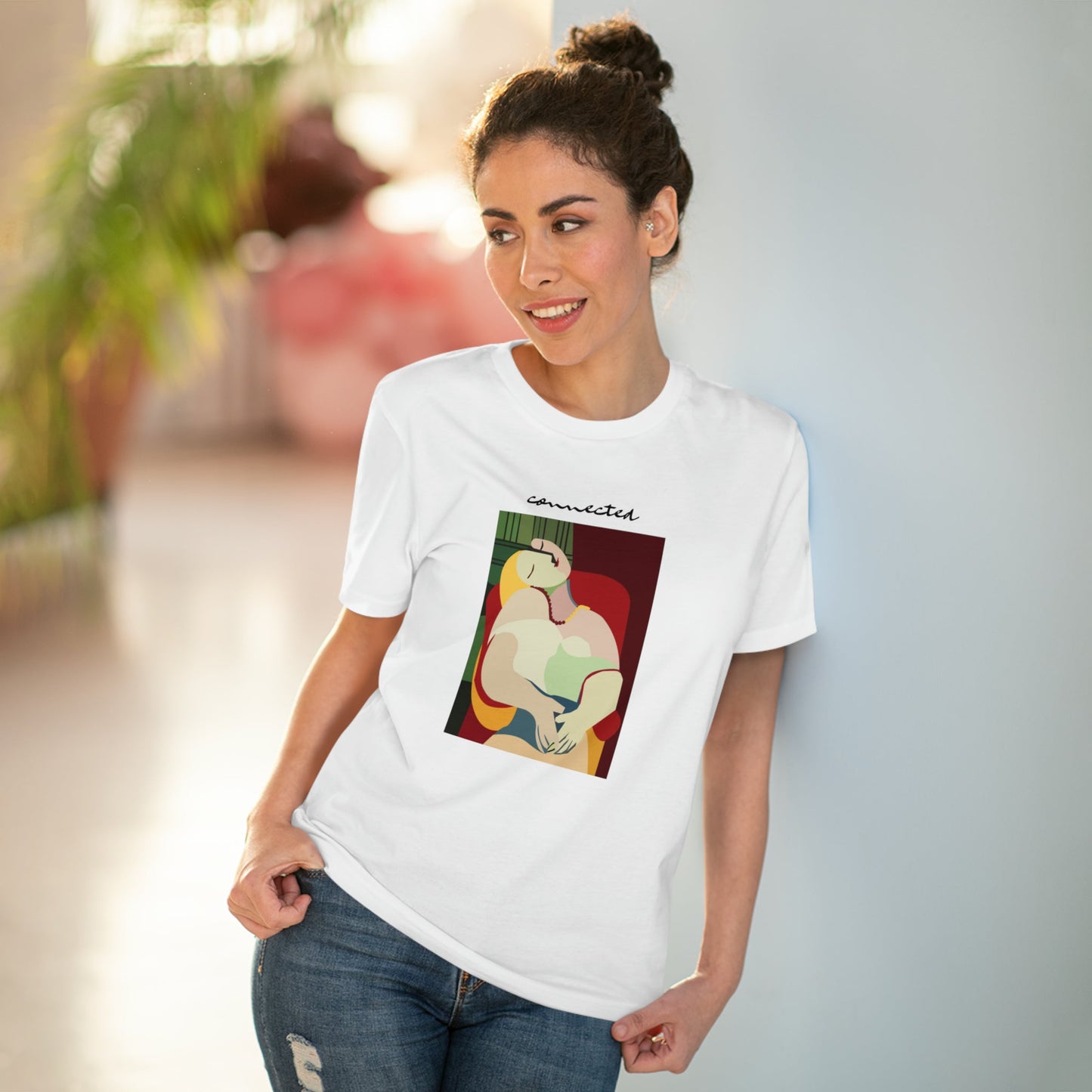 Empowering feminist-connected organic cotton t-shirt with minimalist design.