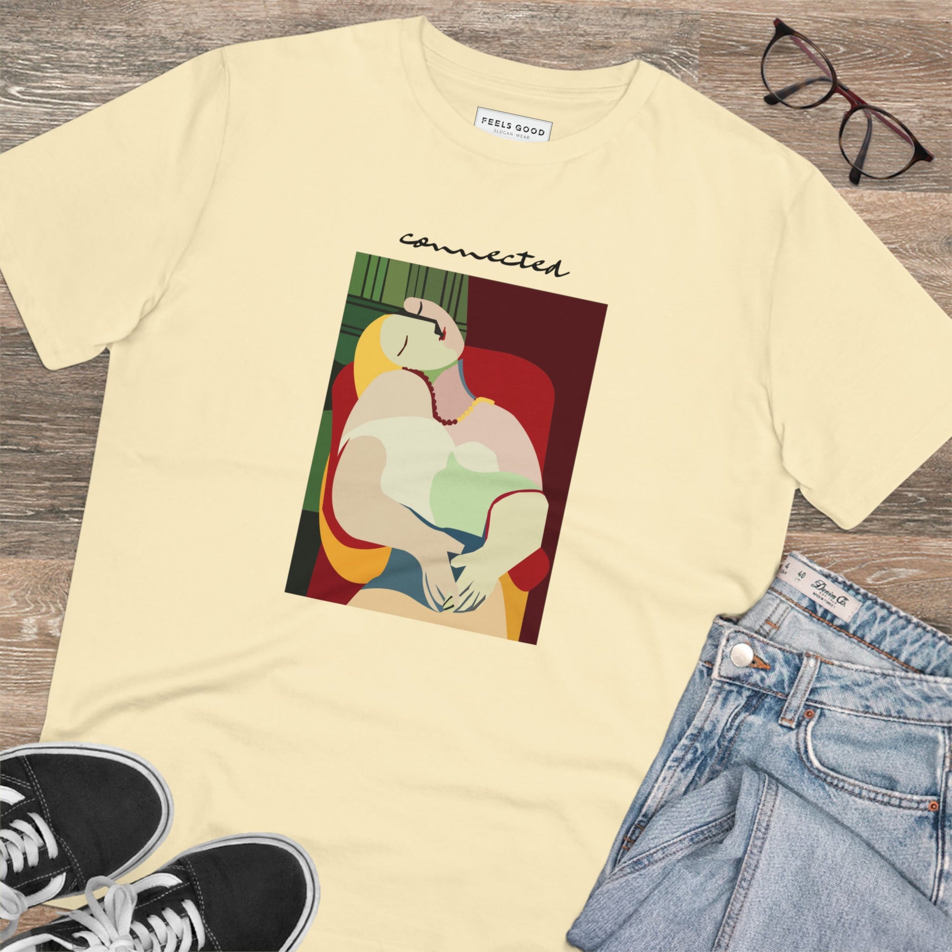 Ethically made feminist-connected slogan t-shirt for bold, conscious fashion.