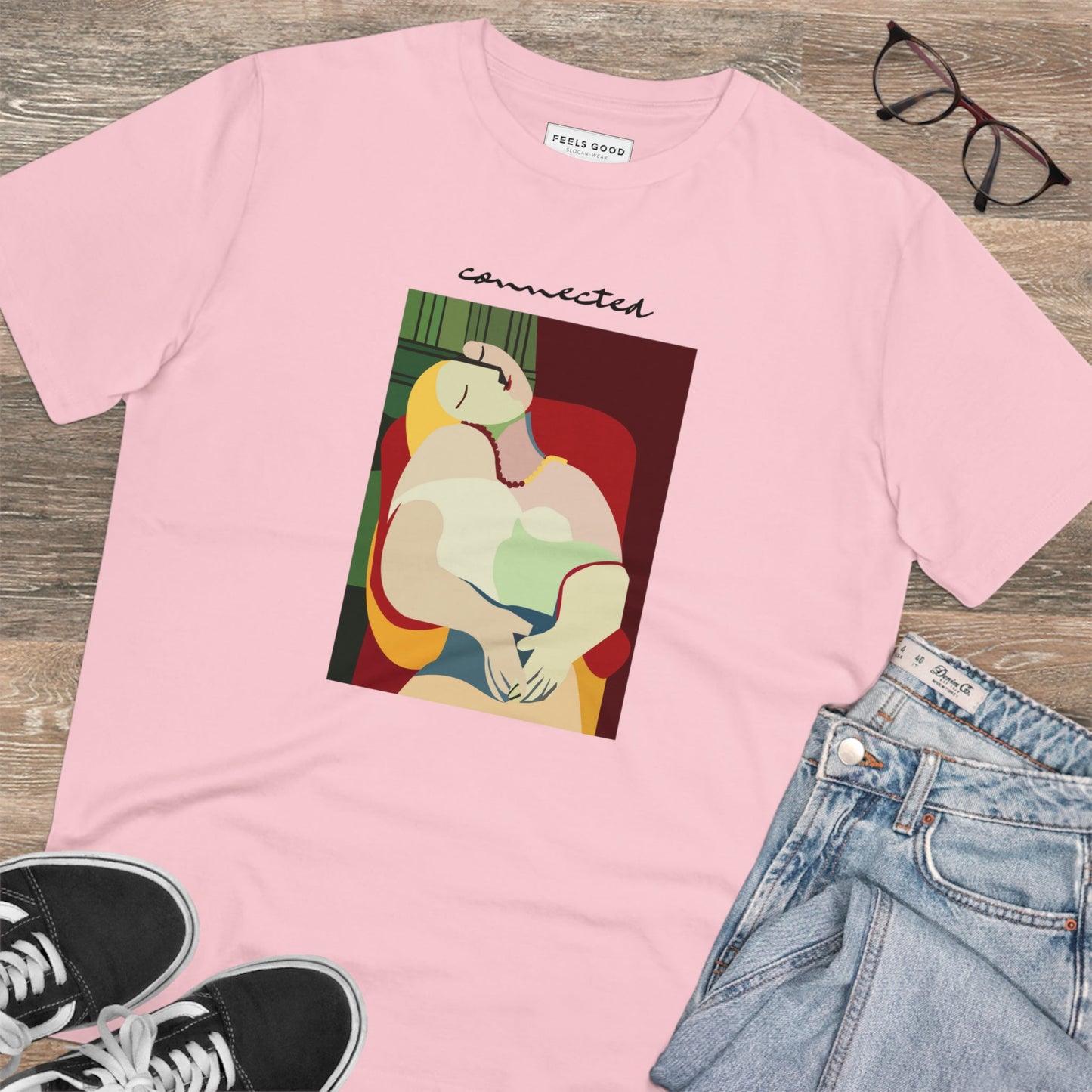 T-shirt with feminist-connected design and everyday comfort.