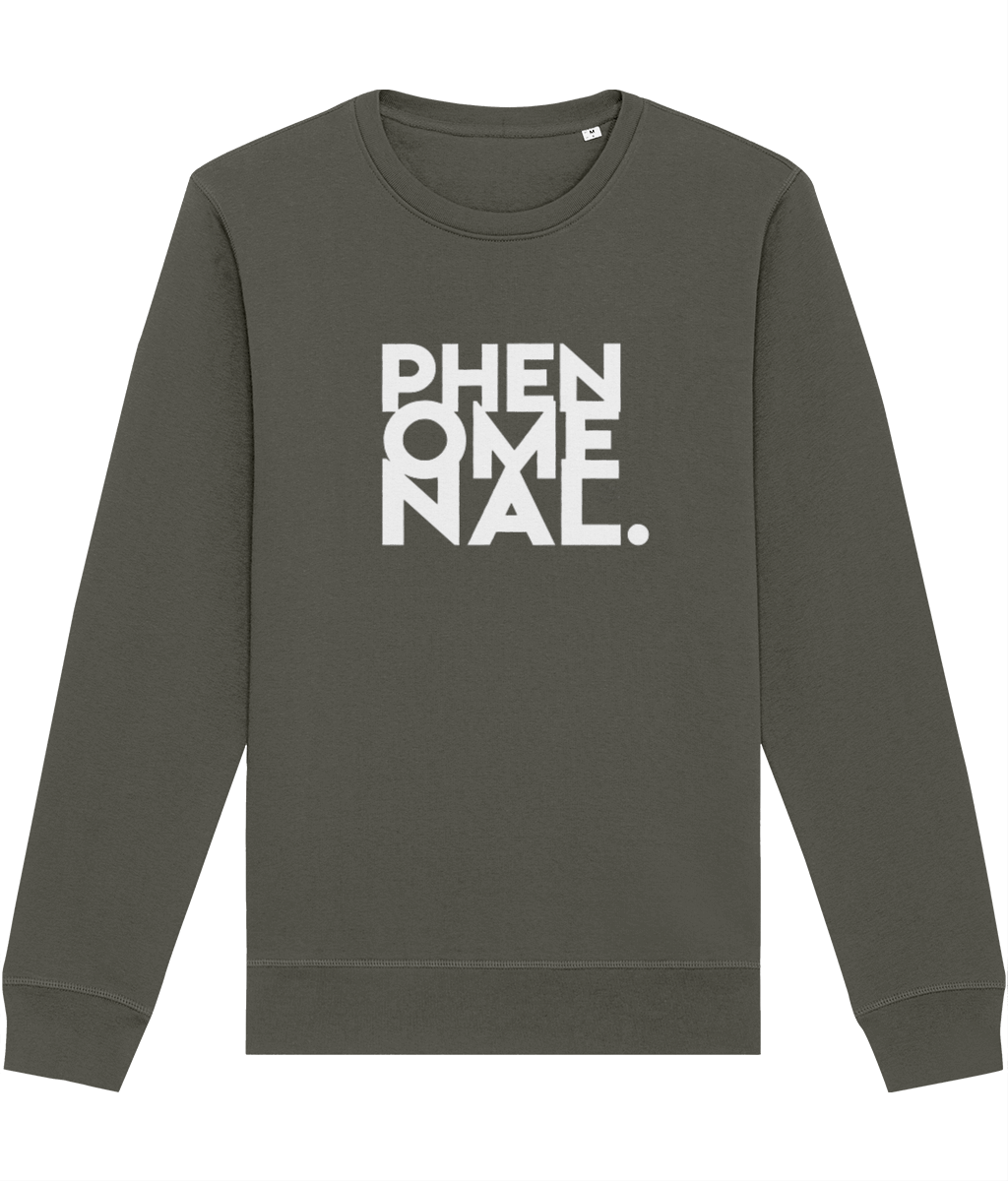 Feminist 'Phenomenal' Maya Organic Cotton Sweatshirt – soft feel feminist slogan top
