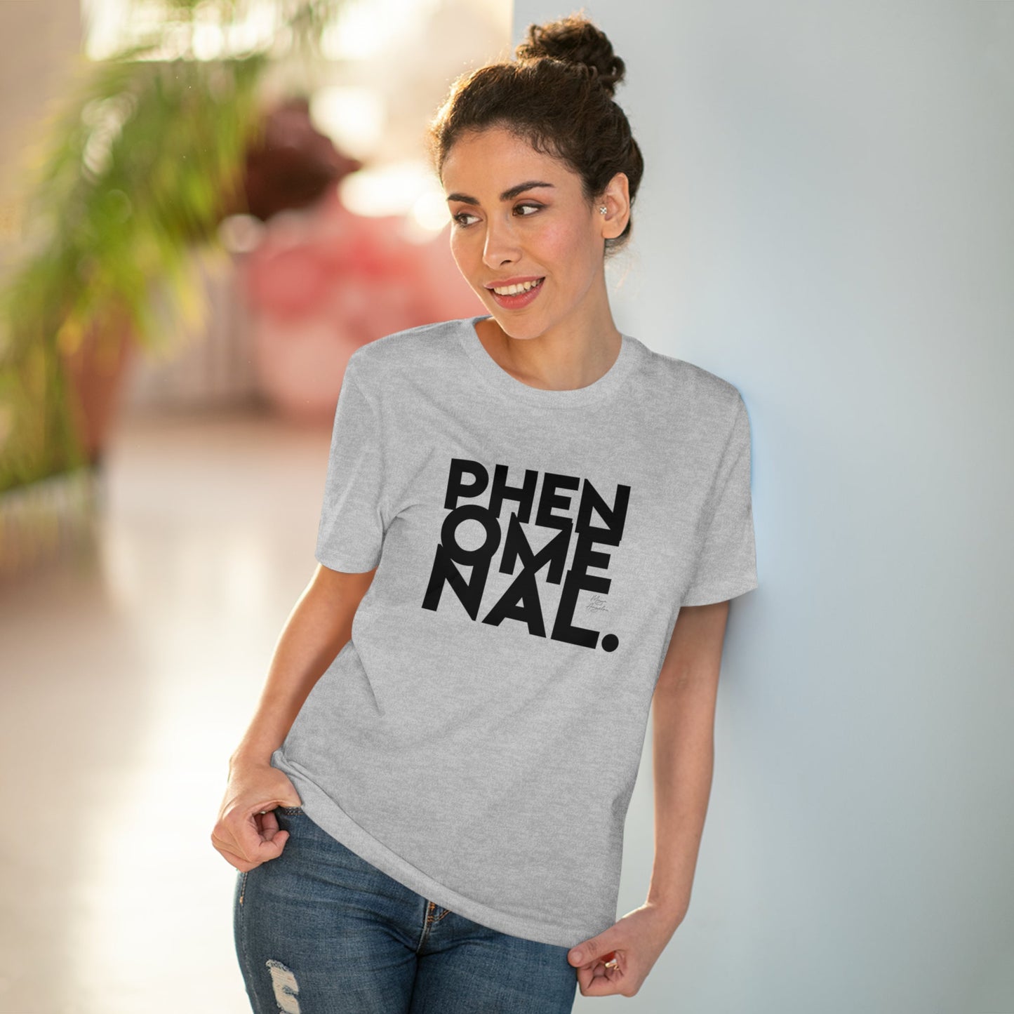 Feminist 'Phenomenal Maya' Organic Cotton T-shirt – gender-neutral empowering t shirts