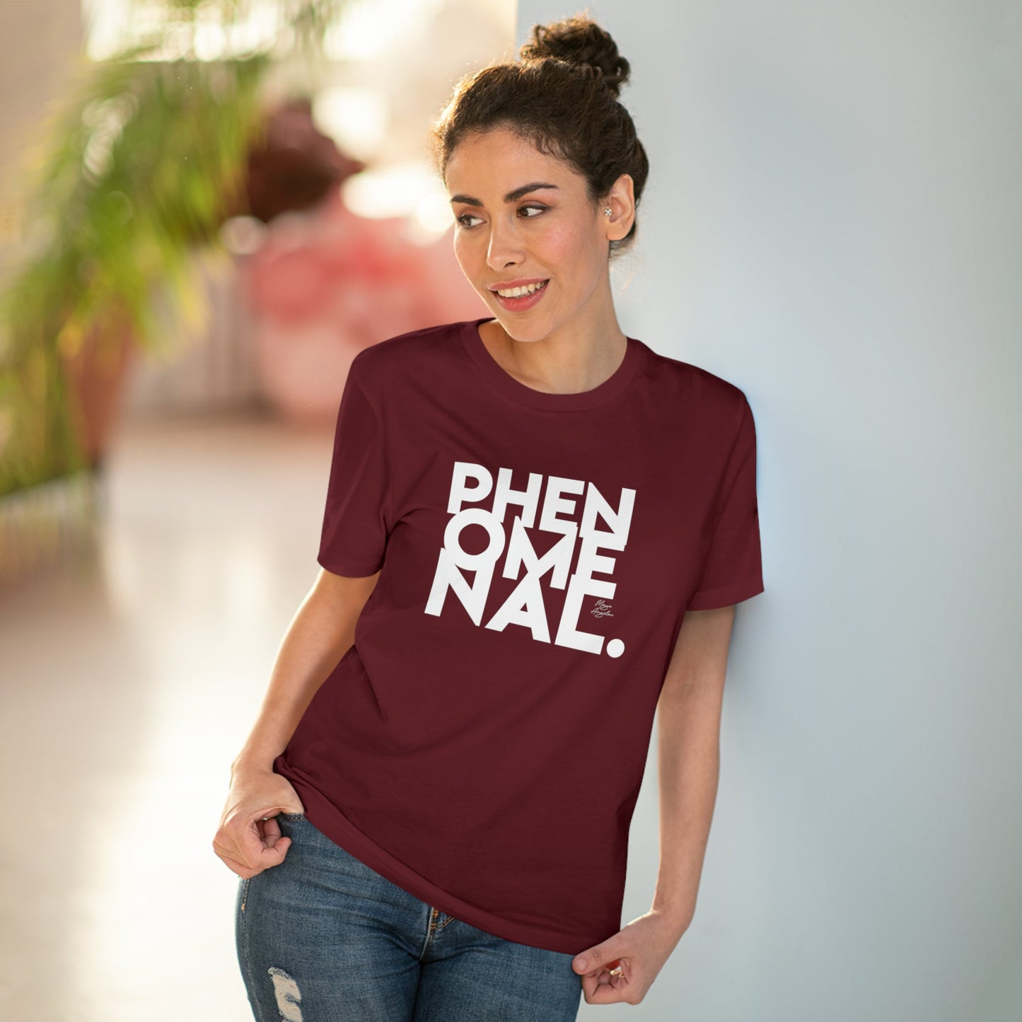 Feminist 'Phenomenal Maya' Organic Cotton T-shirt – ethical feminist tshirt UK
