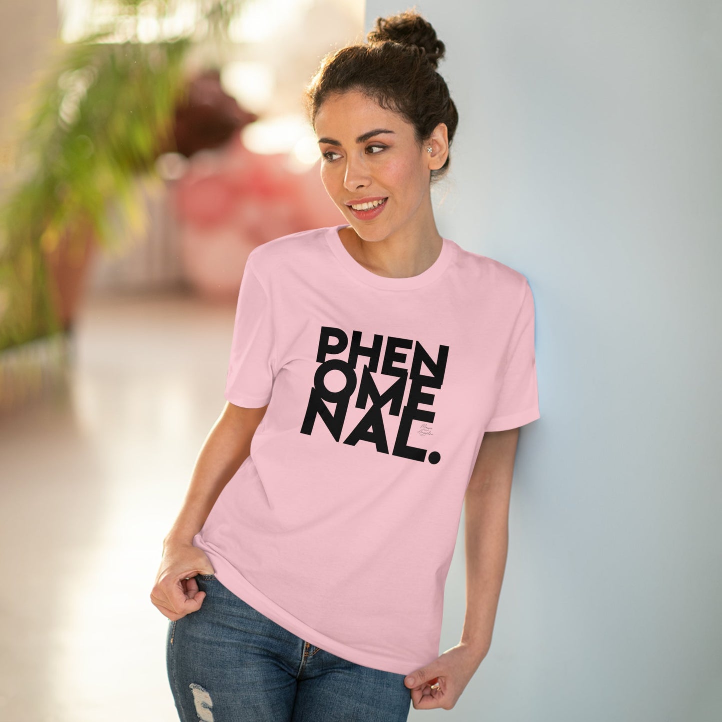 Feminist 'Phenomenal Maya' Organic Cotton T-shirt – non-binary slogan feminist tshirt