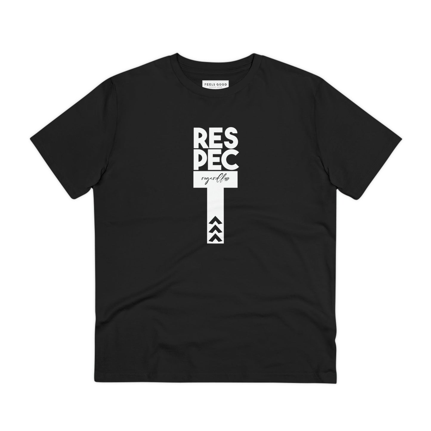 Speak up in style with the feminist 'Respect Regardless' organic cotton t-shirt—a true slogan tee.
