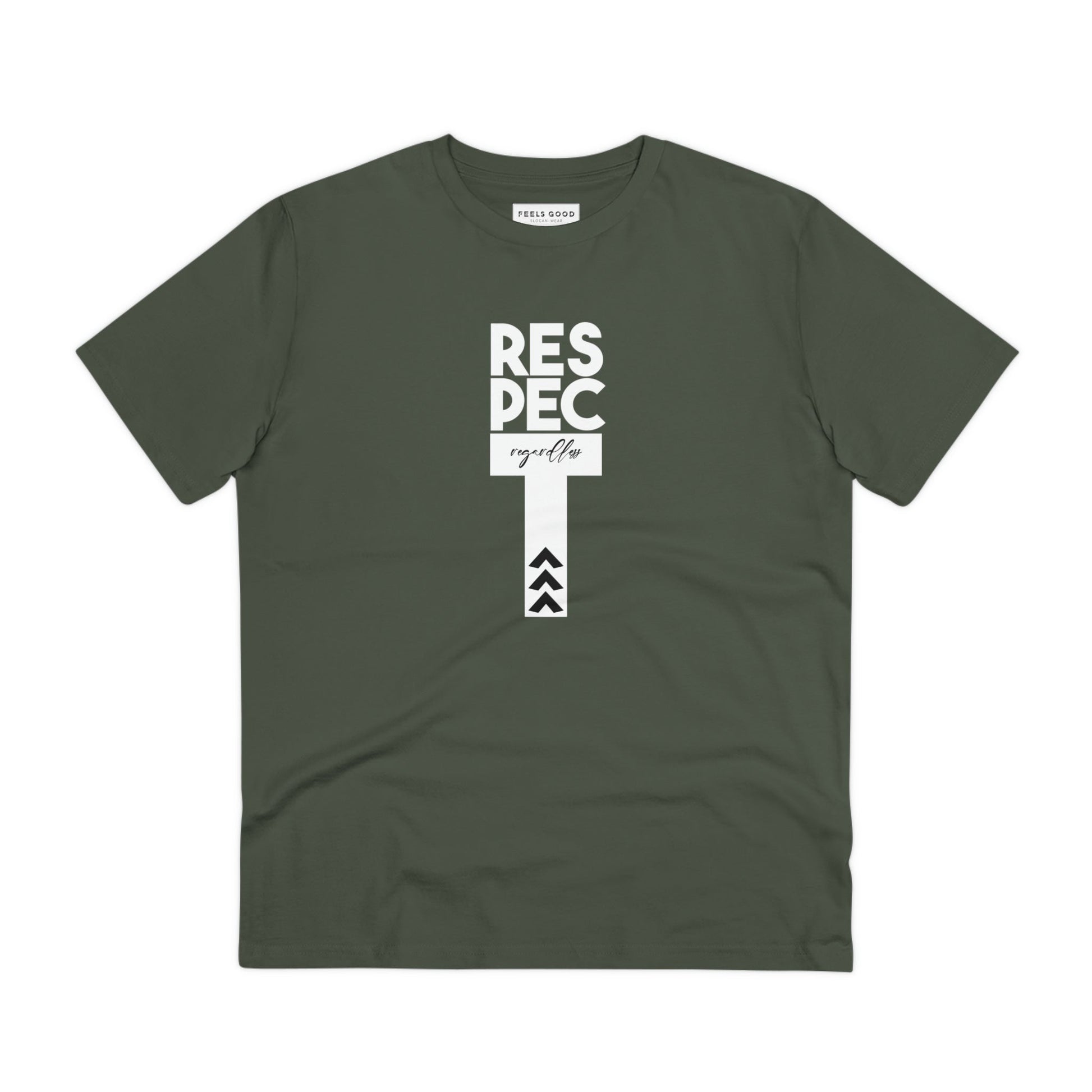 Get inspired by the feminist 'Respect Regardless' organic cotton t-shirt—crafted for equality seekers.
