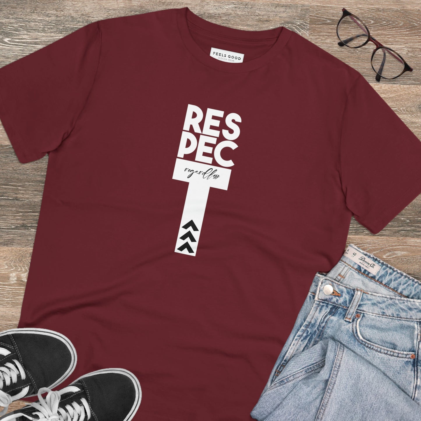 Make a statement in the UK with the feminist 'Respect Regardless' organic cotton t-shirt today!