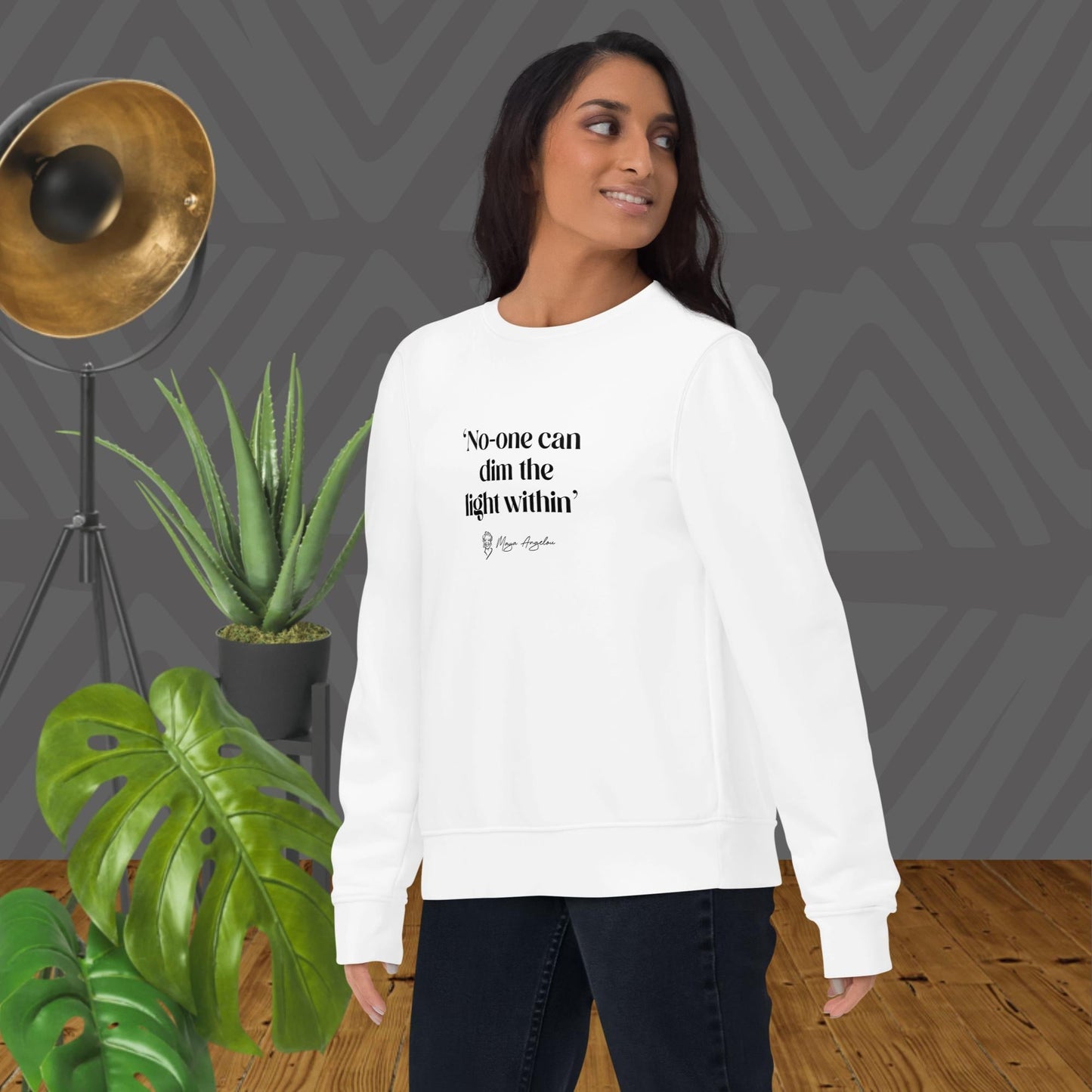 Bold Feminist 'Shine On' Maya Sweatshirt – organic cotton feminist sweatshirt for women