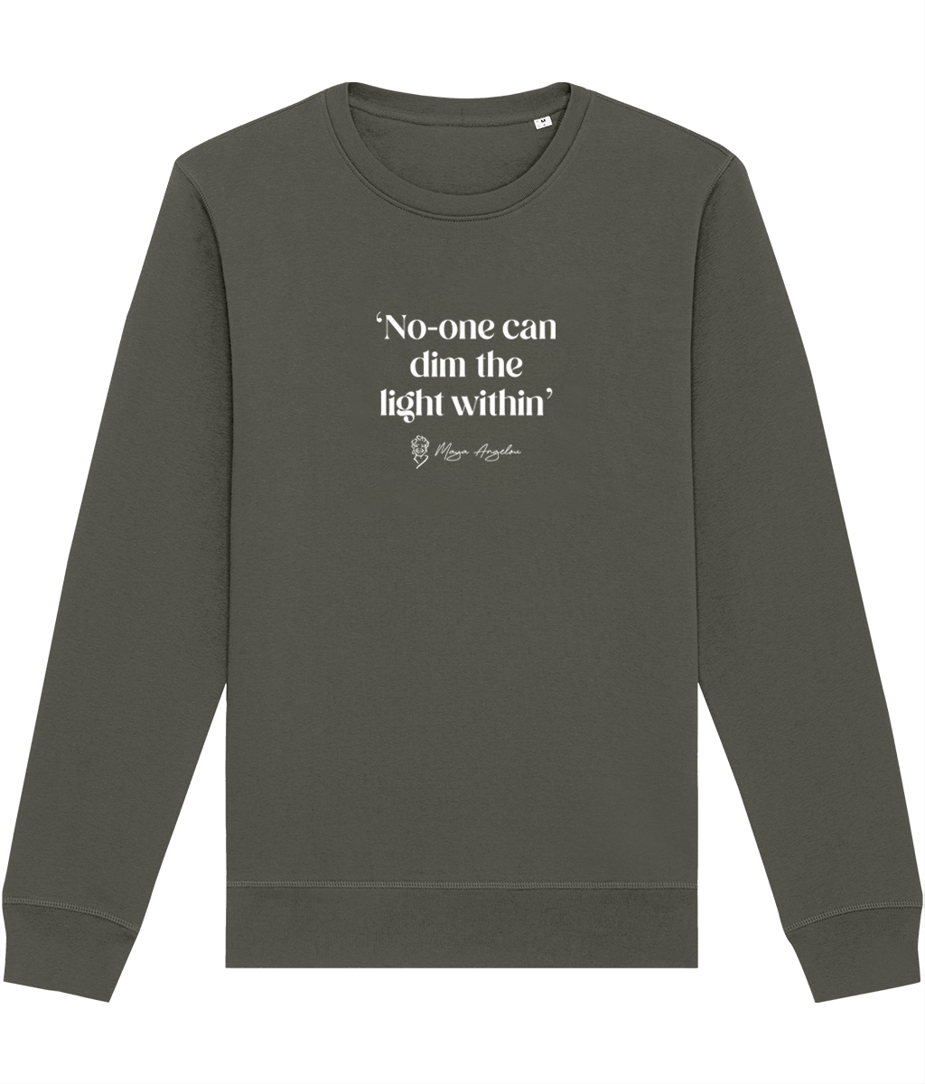 Feminist slogan sweatshirt power – Feminist 'Shine On' Maya Organic Cotton