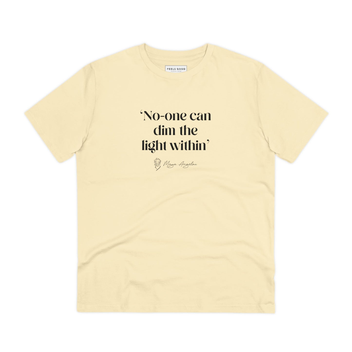 Maya Organic Cotton Tee – neutral t-shirts with feminist message for modern unisex style