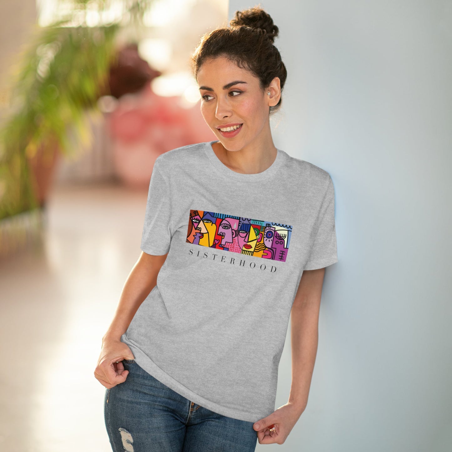 Express empowerment in the feminist 'Sisterhood' organic cotton t-shirt—t shirts motivational & stylish.