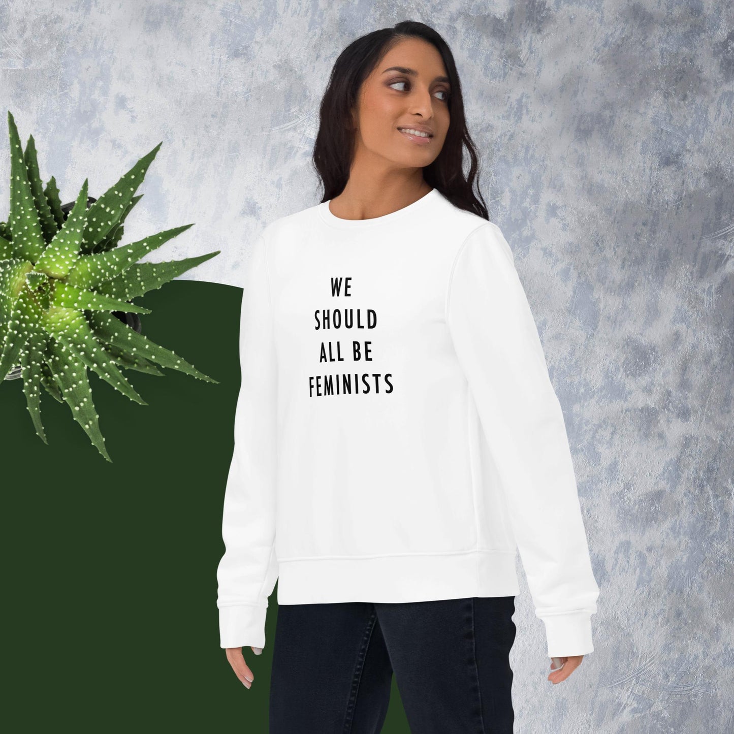 Feminist 'We Should All Be…' Organic Cotton Sweatshirt - soft organic feminist sweatshirt