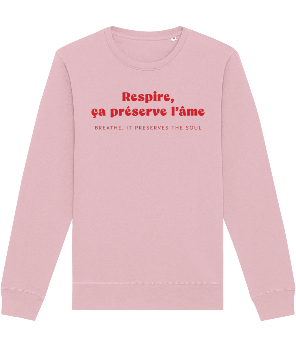 Classic French style meets modern comfort in the Francophile 'Breathing Preserves The Soul' Sweatshirt.