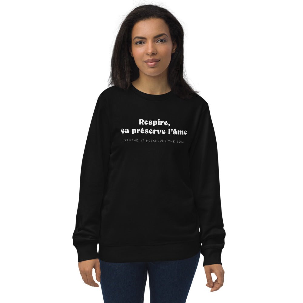 Embrace Paris fashion with the elegant Francophile 'Breathing Preserves The Soul' Sweatshirt.