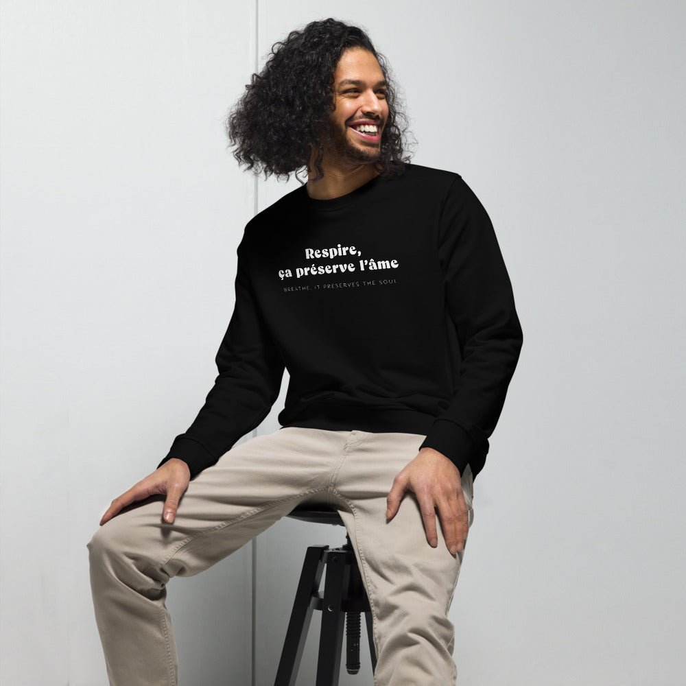 Looking for unique Francophile gifts? The Francophile 'Breathing Preserves The Soul' Sweatshirt is perfect!