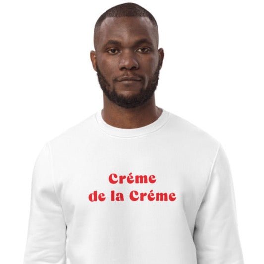 Francophile 'Creme De La Creme' organic cotton sweatshirt.