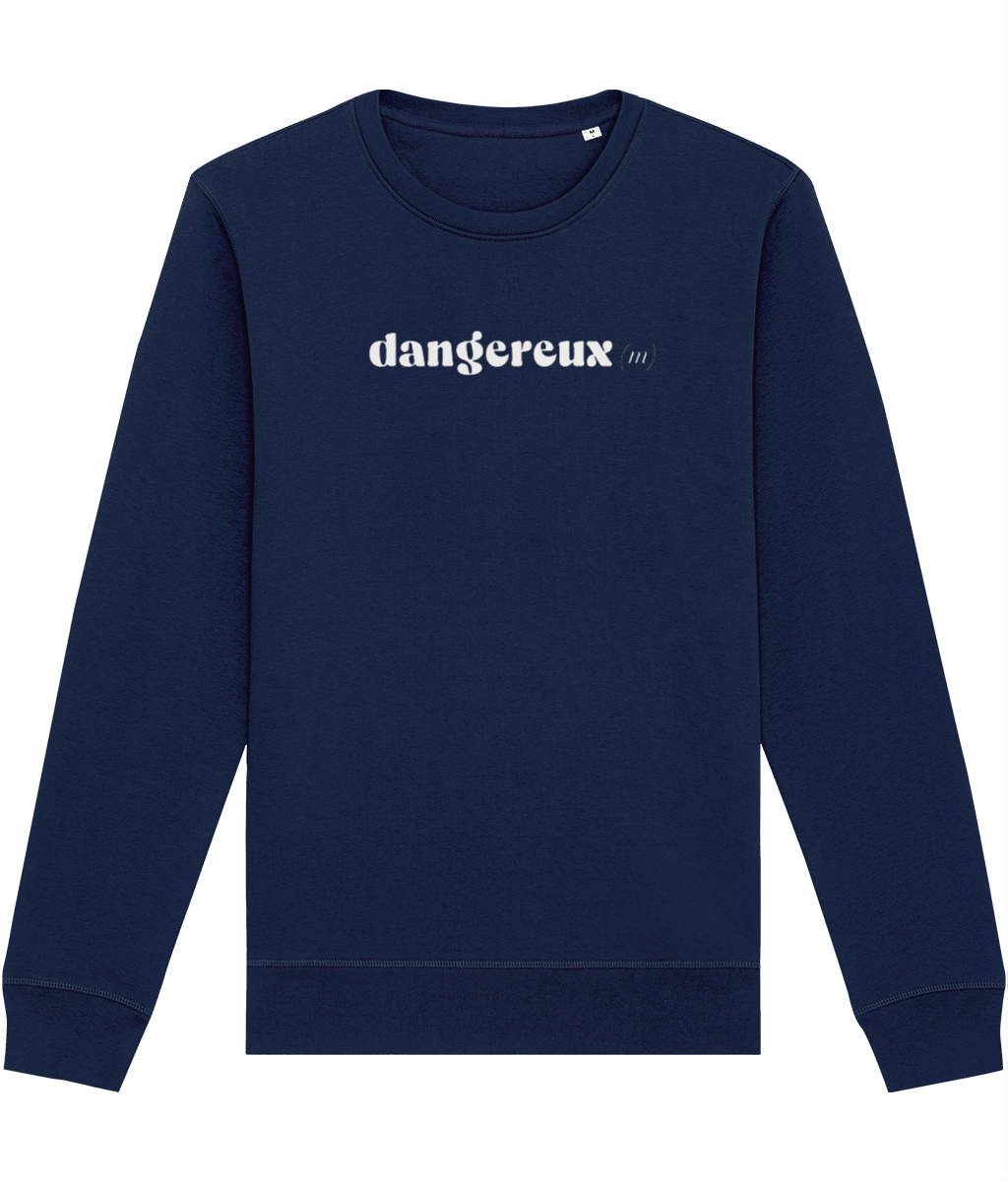Inspired by Paris fashion, the Francophile 'Dangerous Male' Organic Sweatshirt is effortlessly stylish.