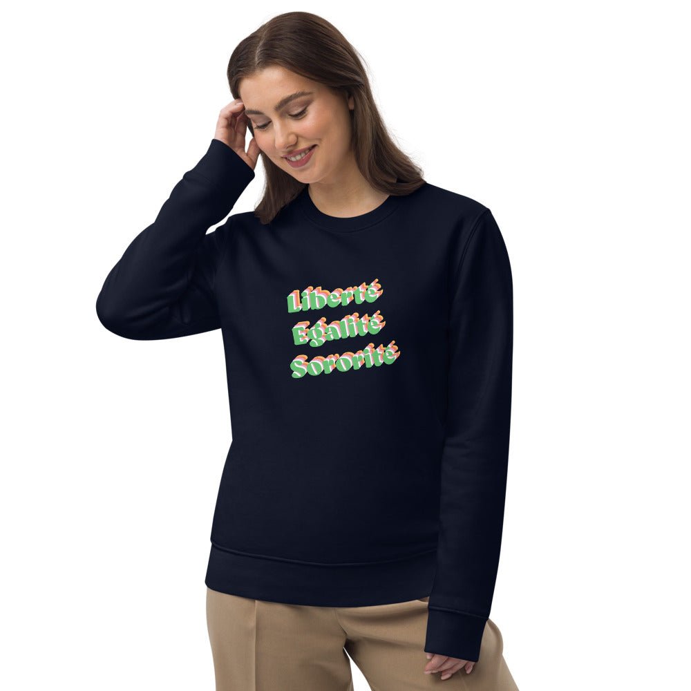 Wear your Francophilia: 'Liberty...' in organic cotton.