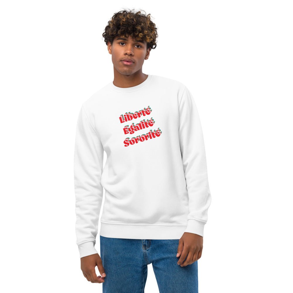 Francophile 'Liberty, Equality, Sorority' Organic Cotton Sweatshirt - French Gift
