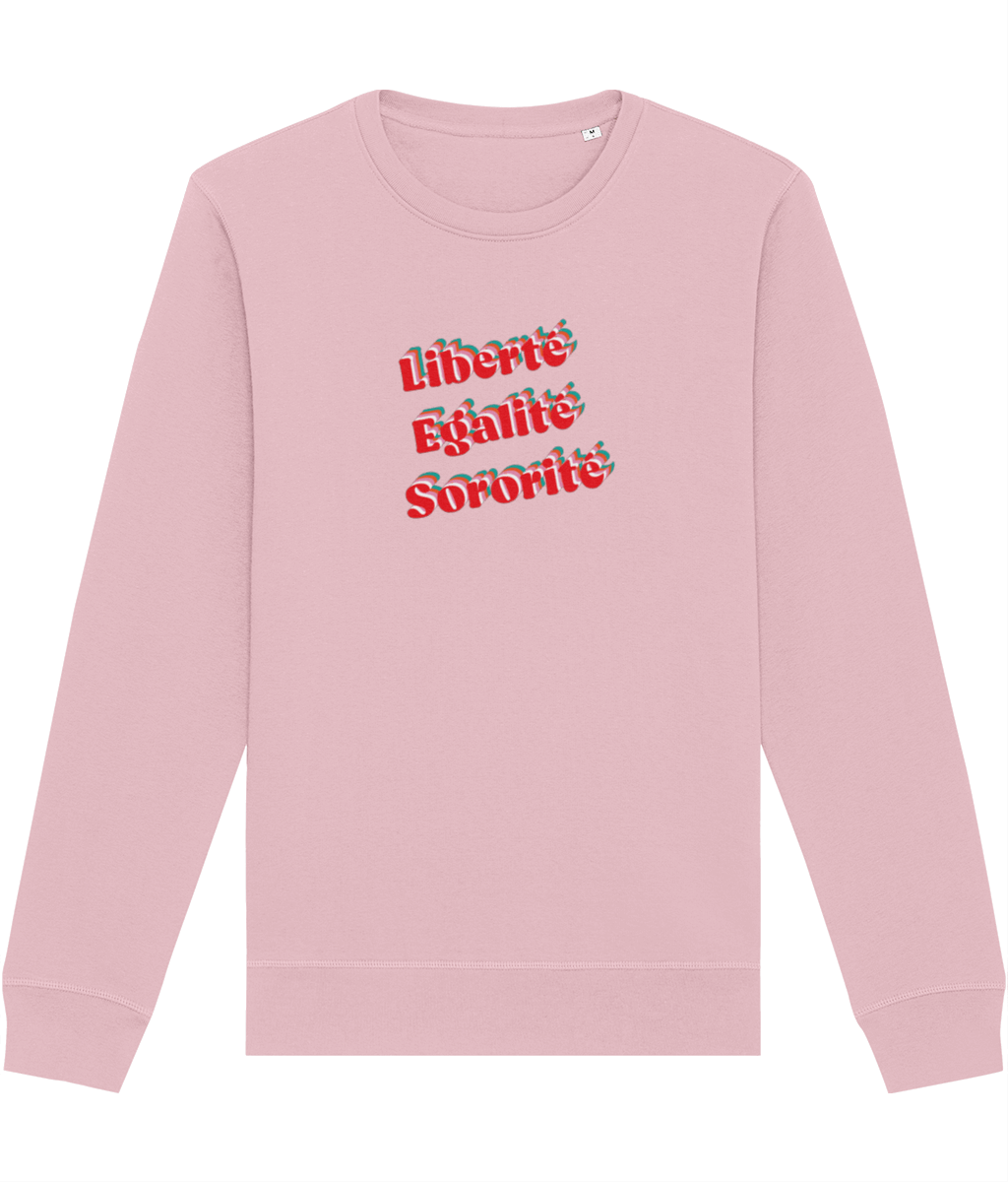 Francophile 'Liberty, Equality, Sorority' Organic Cotton Sweatshirt - French Gift