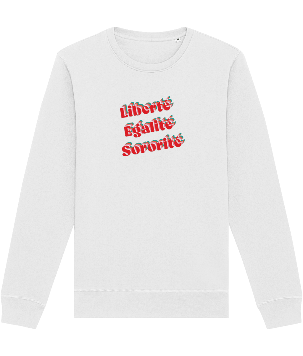 Francophile 'Liberty, Equality, Sorority' Organic Cotton Sweatshirt - French Gift