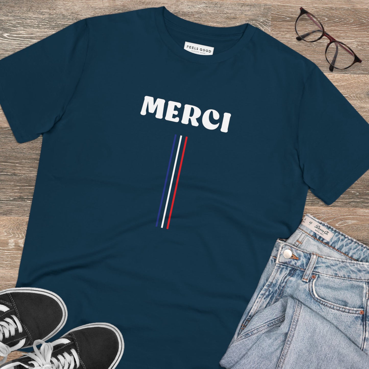 Francophile 'Thank You' Organic Cotton T-shirt - Francophile Tshirt