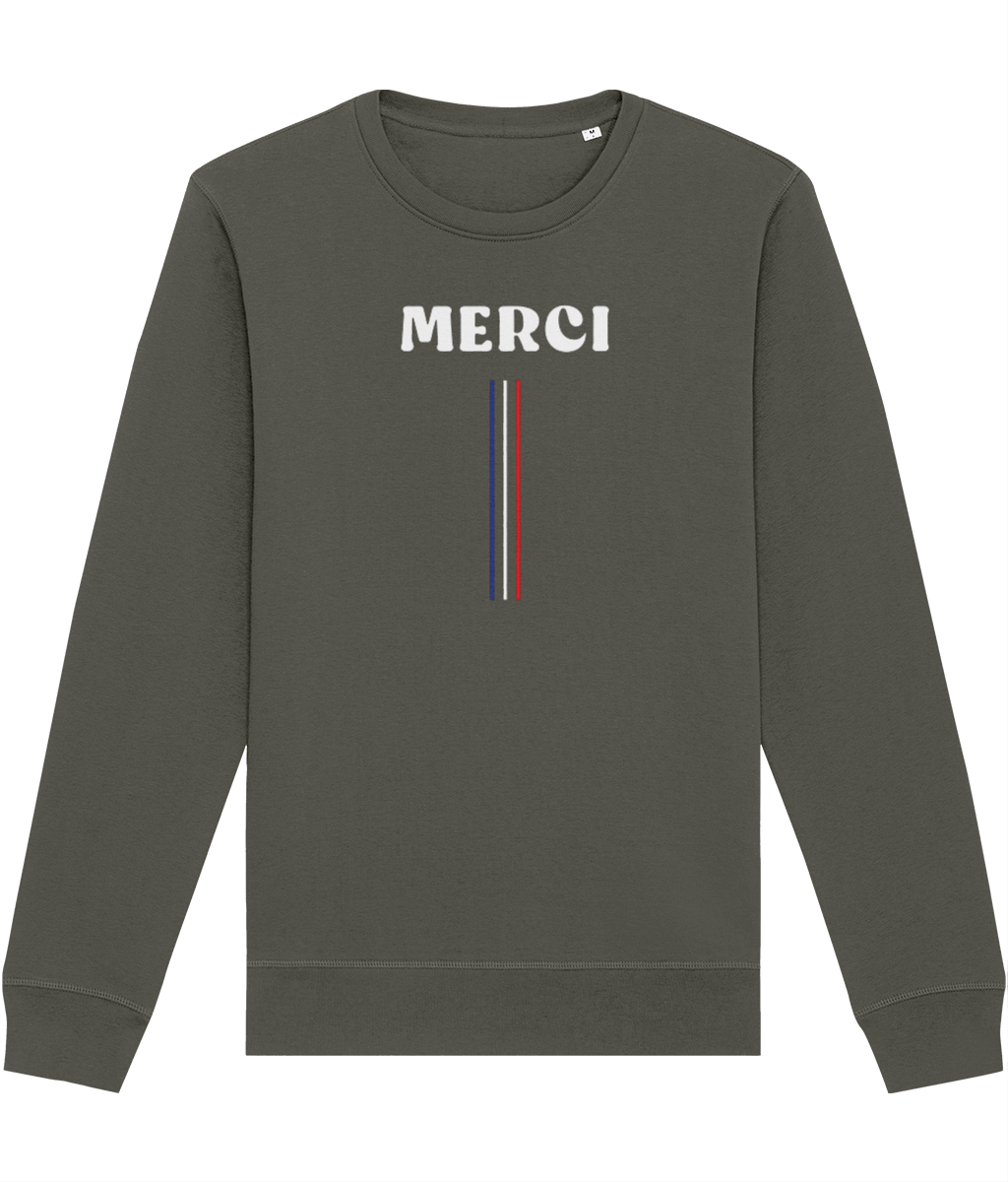 Effortless Paris outfits start with the Francophile 'Thanks' Organic Cotton Sweatshirt.