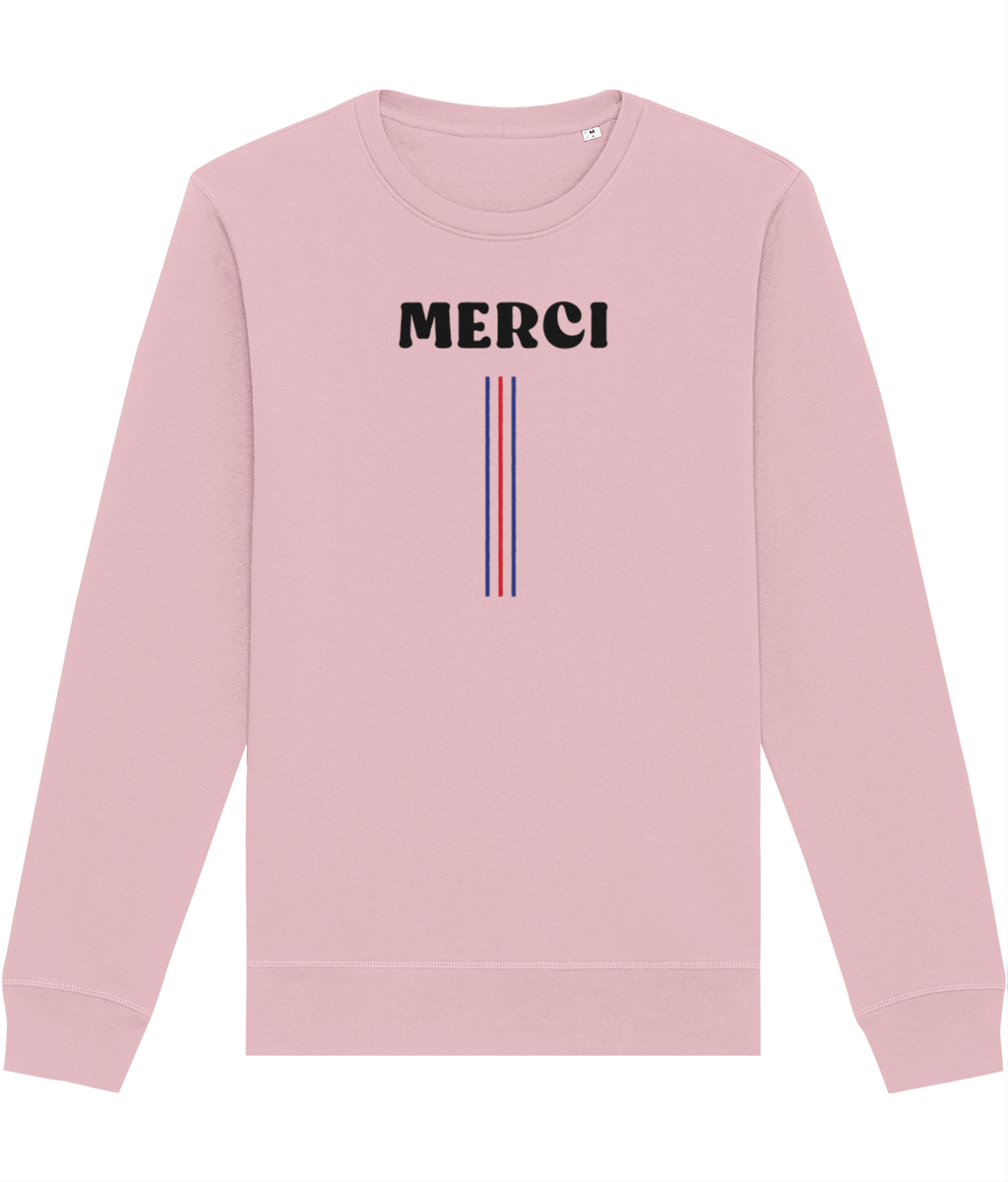 The best Francophile gifts include the Francophile 'Thanks' Organic Cotton Sweatshirt.