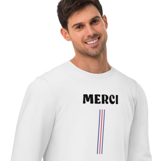 The Francophile 'Thanks' Organic Cotton Sweatshirt defines timeless French men style.