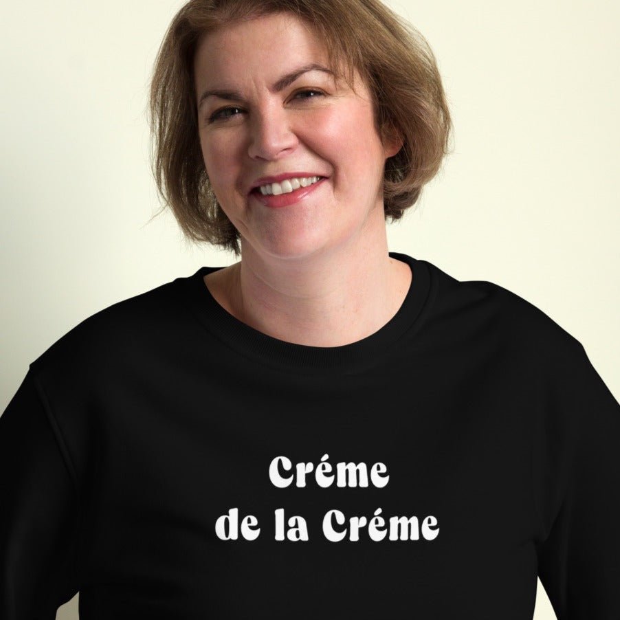 Shop French clothing online with the Francophile 'The Cream Of The Crop' Organic Cotton Sweatshirt.