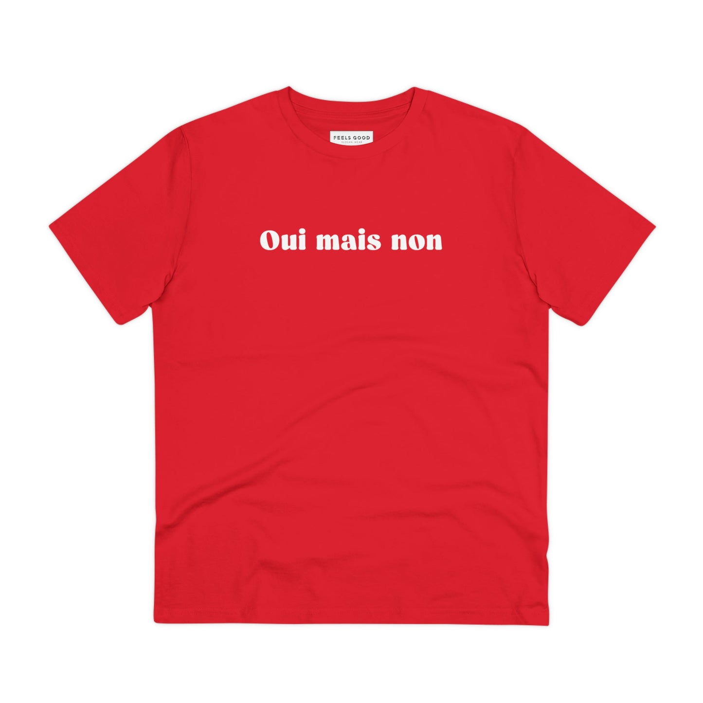 Casual French slogan T-shirt – 'Yes But No' stylish print