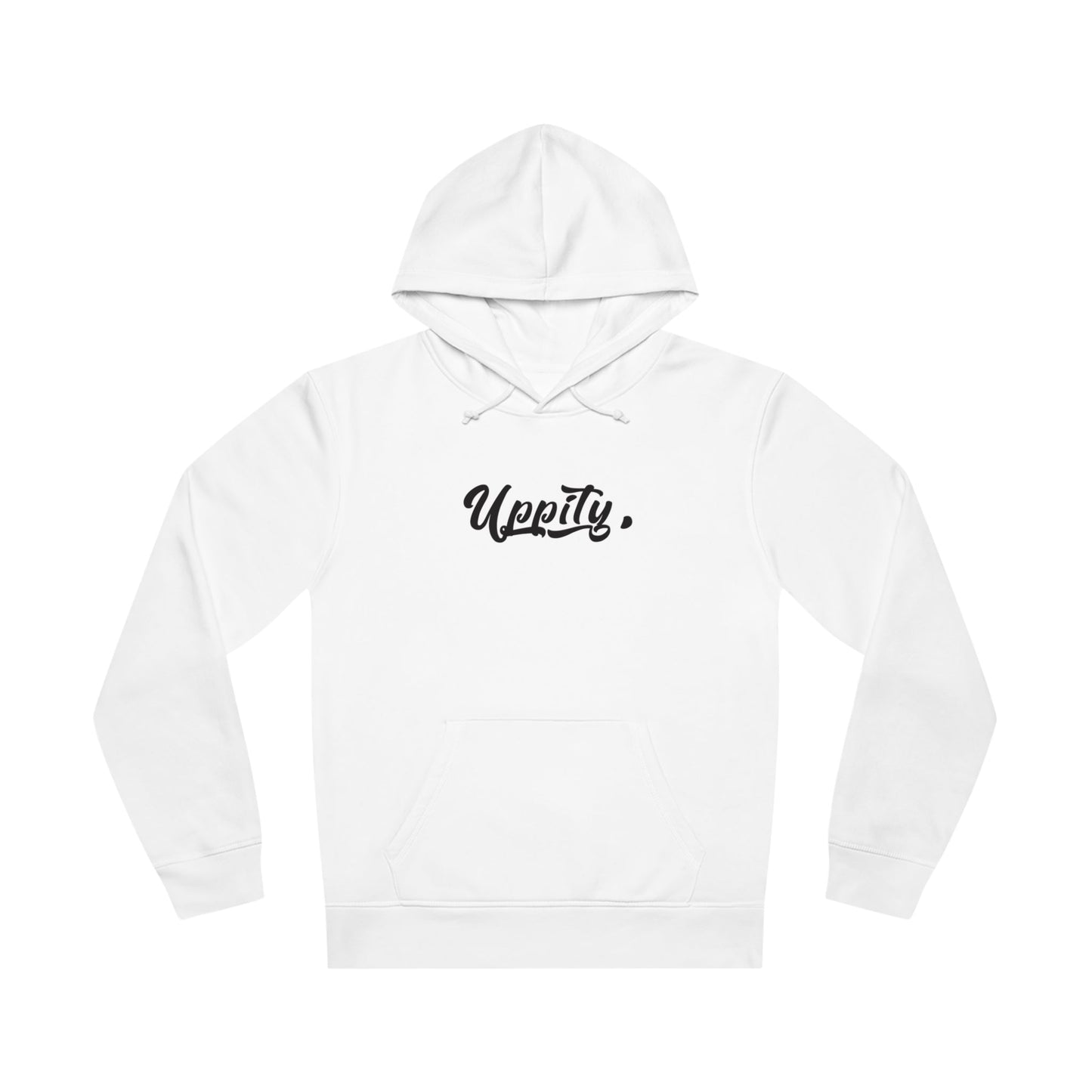 White hoodie with a hip hop twist – ‘Uppity’ statement