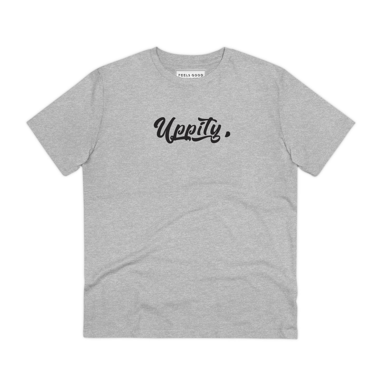 Unisex hip-hop uppity t-shirt made from sustainable organic cotton.