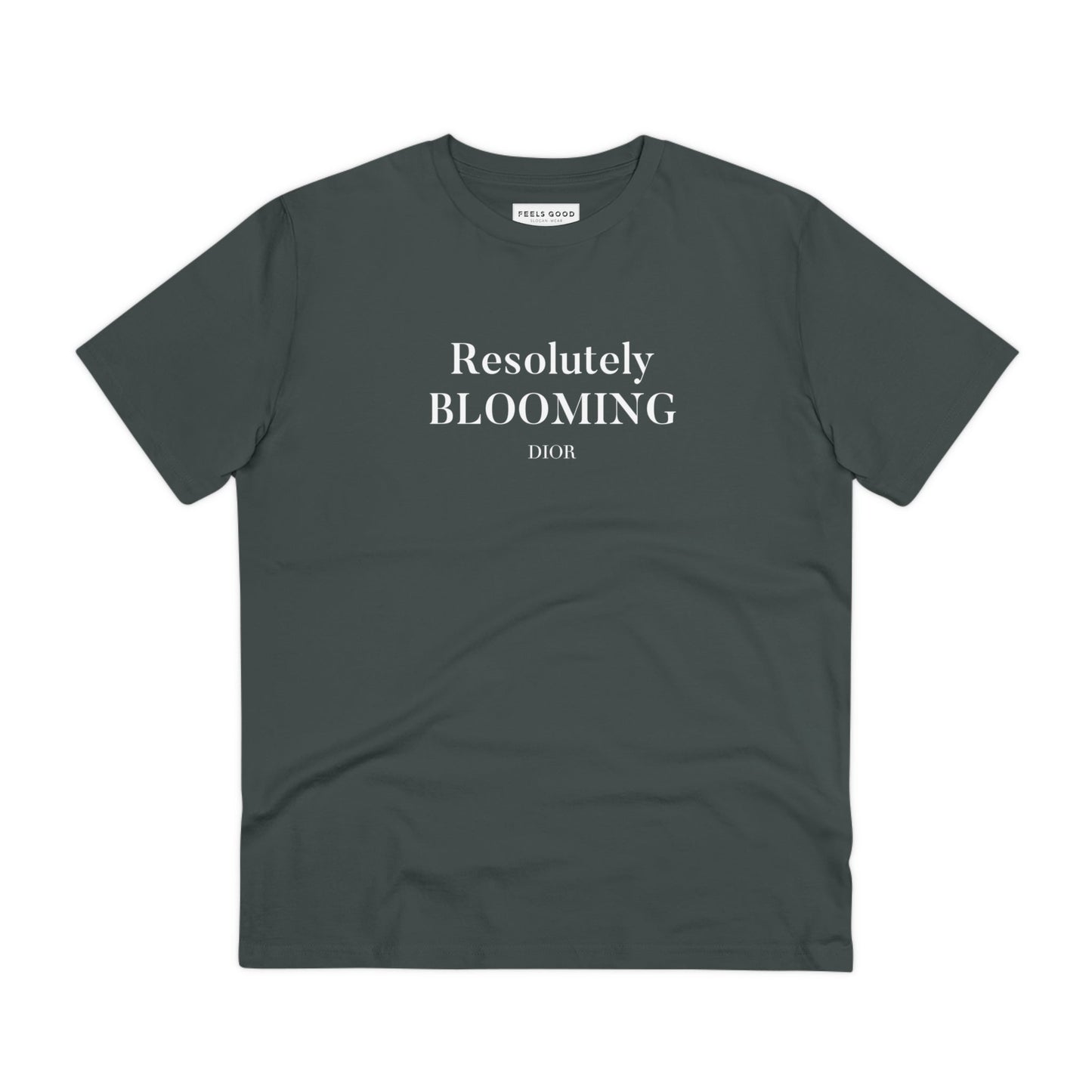 Inspirational Dior T-shirt with a "Blooming" quote, perfect for uplifting wear.
