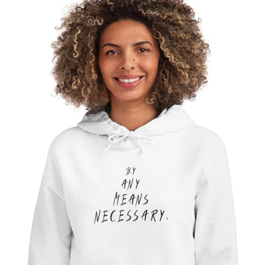 Urban style hoodie with iconic Malcolm X quote