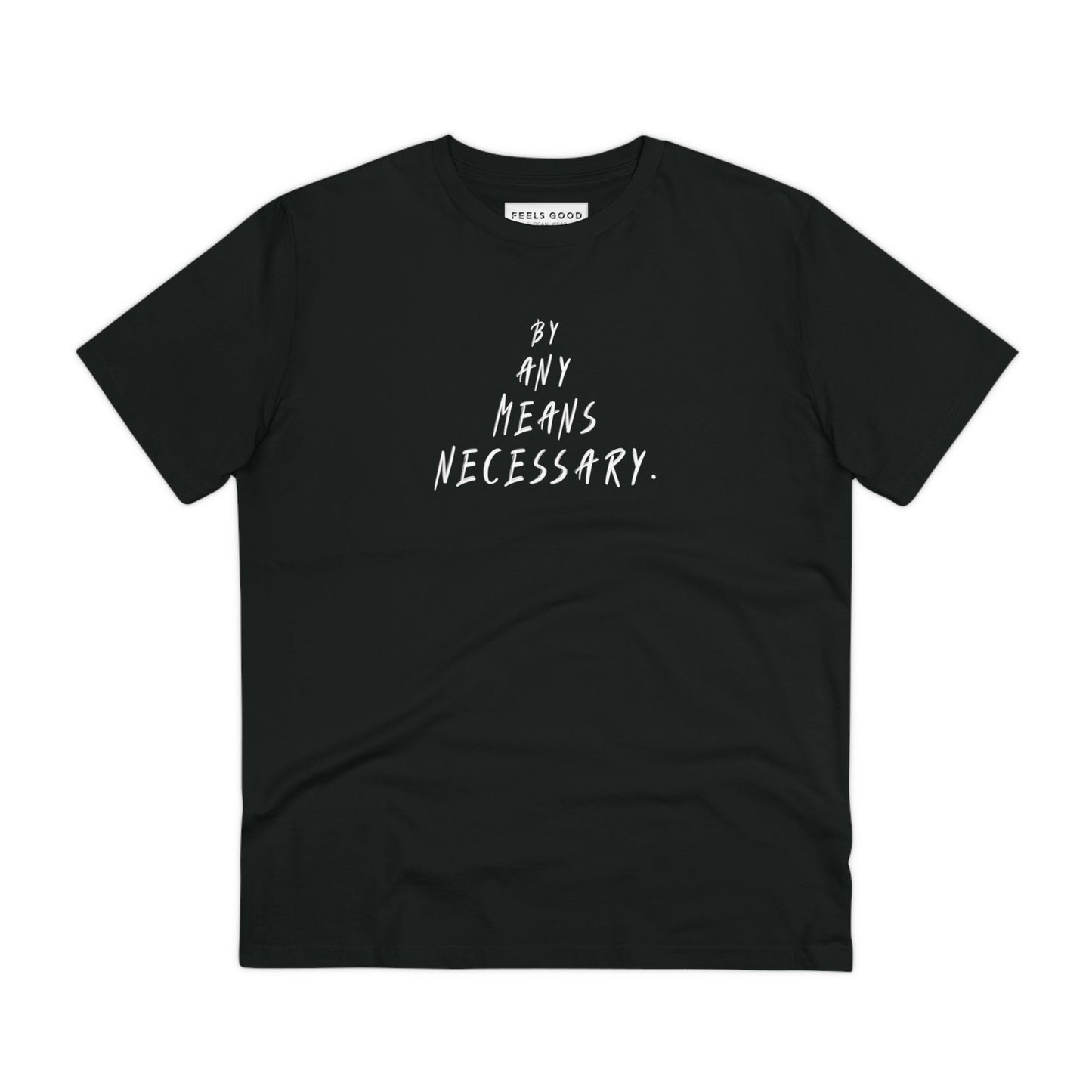 Malcolm X 'By Any Means Necessary' Organic Cotton T-shirt - Cool Tshirt
