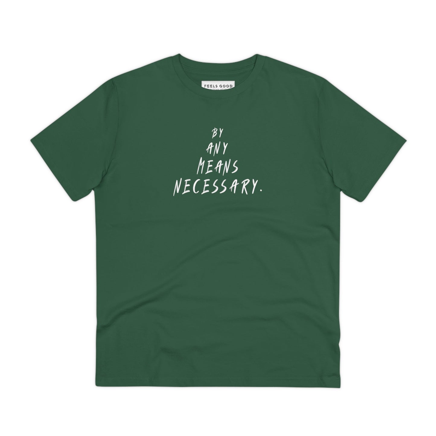 Malcolm X 'By Any Means Necessary' Organic Cotton T-shirt - Cool Tshirt