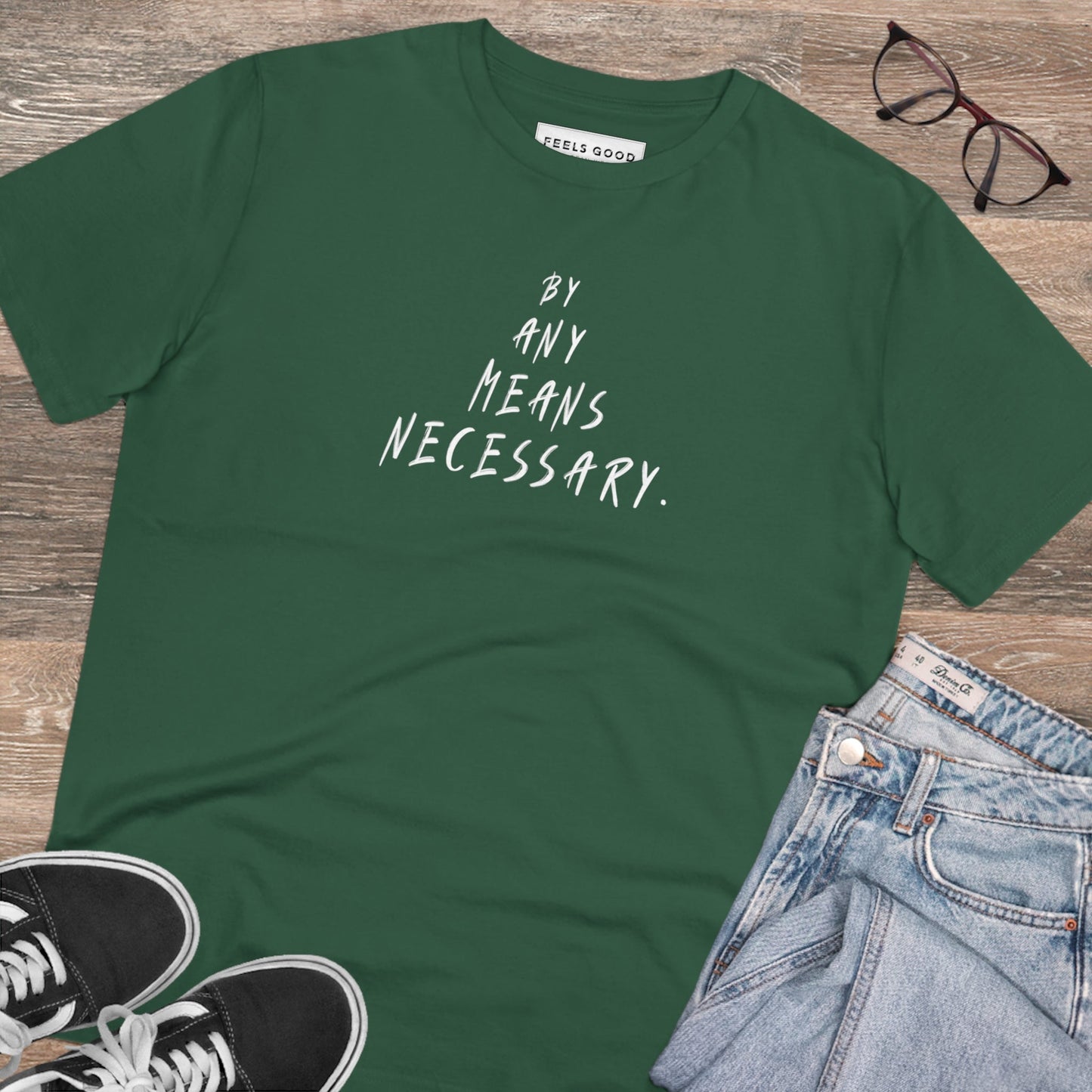 Malcolm X 'By Any Means Necessary' Organic Cotton T-shirt - Cool Tshirt